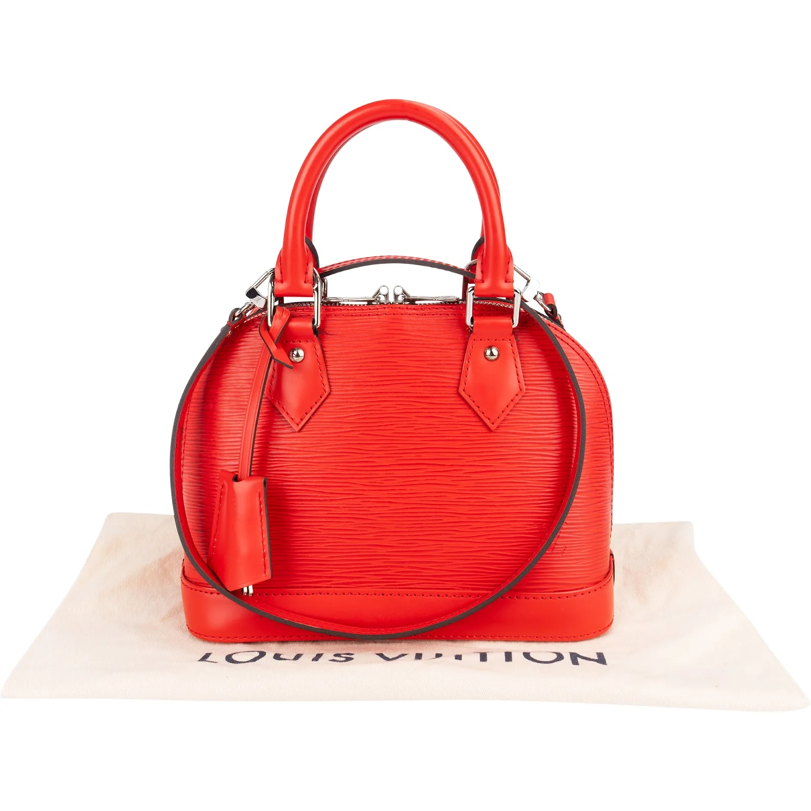 Louis Vuitton Red Epi Leather Alma BB Handbag