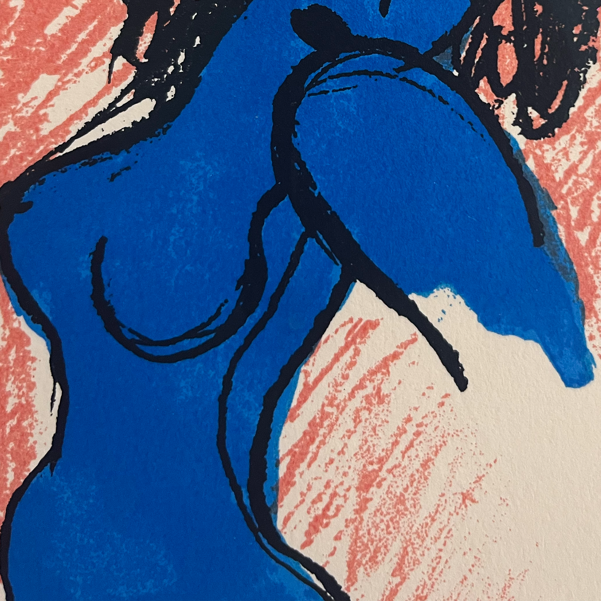 Corneille  - Femme à l'Oiseau - Lithografie