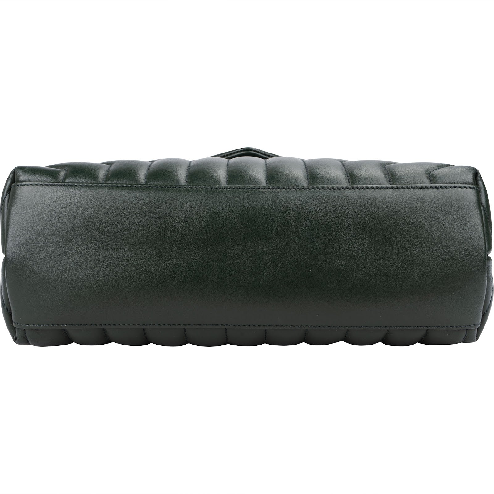 Yves Saint Laurent Dark Green Quilted Calfskin Medium Loulou Schultertasche