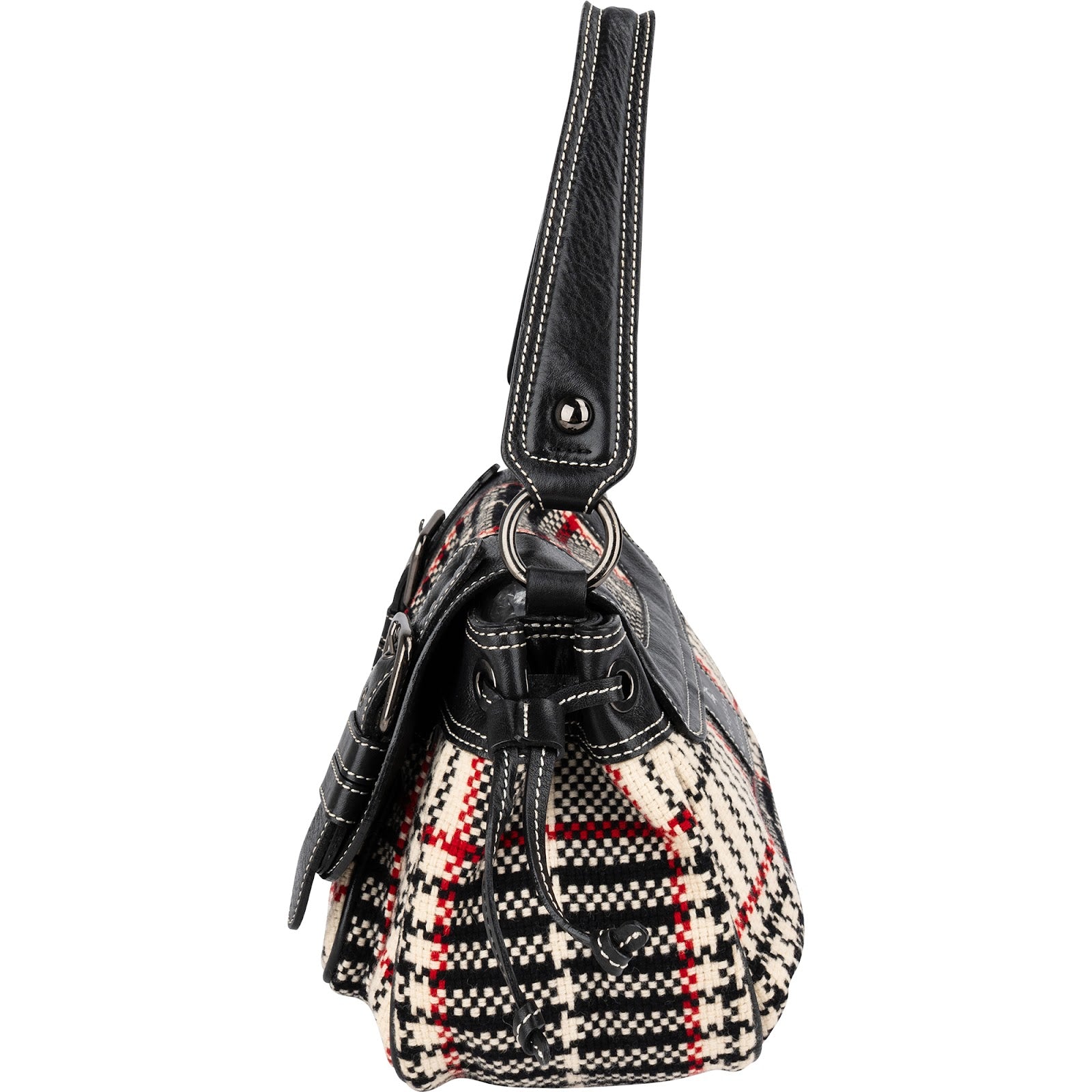 Burberry - Monogram Drawstring Shoulder Bag