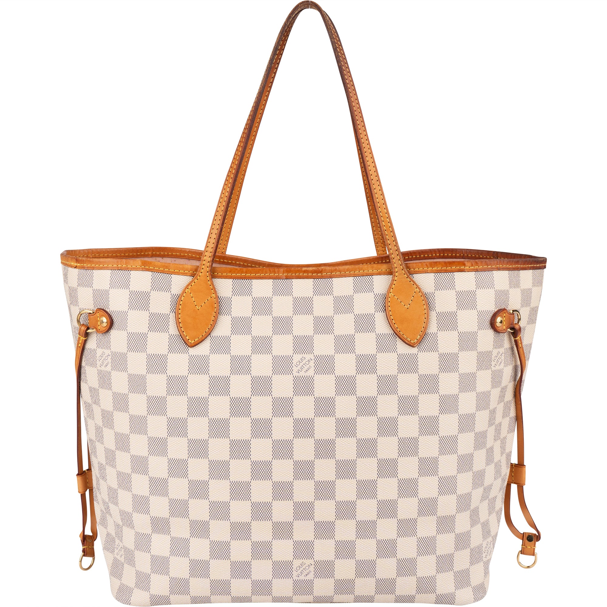 Louis Vuitton Monogram Damier Azur Canvas Neverfull MM Shoulder Bag