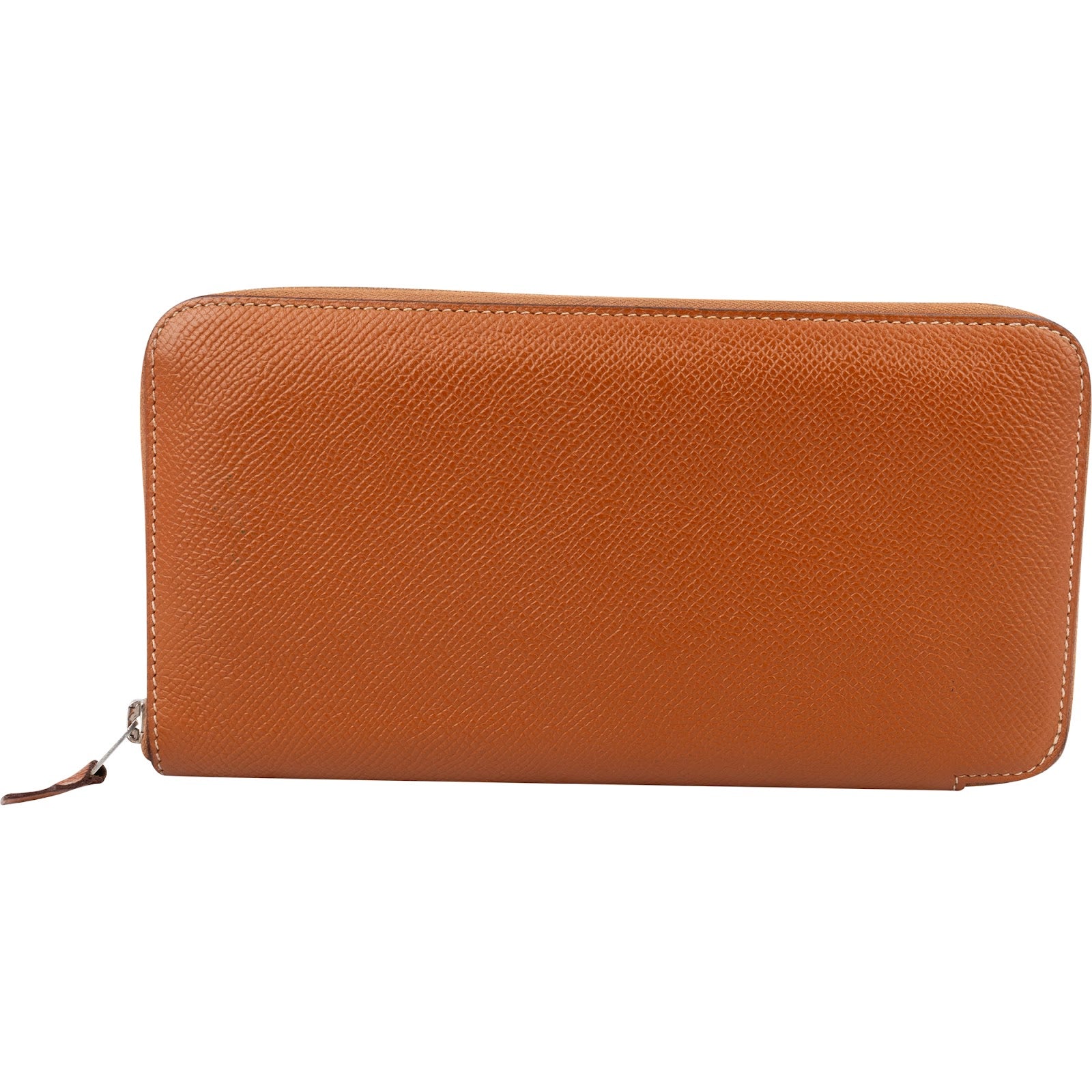 Hermès Brown Epsom Leather Azap Zippy Wallet