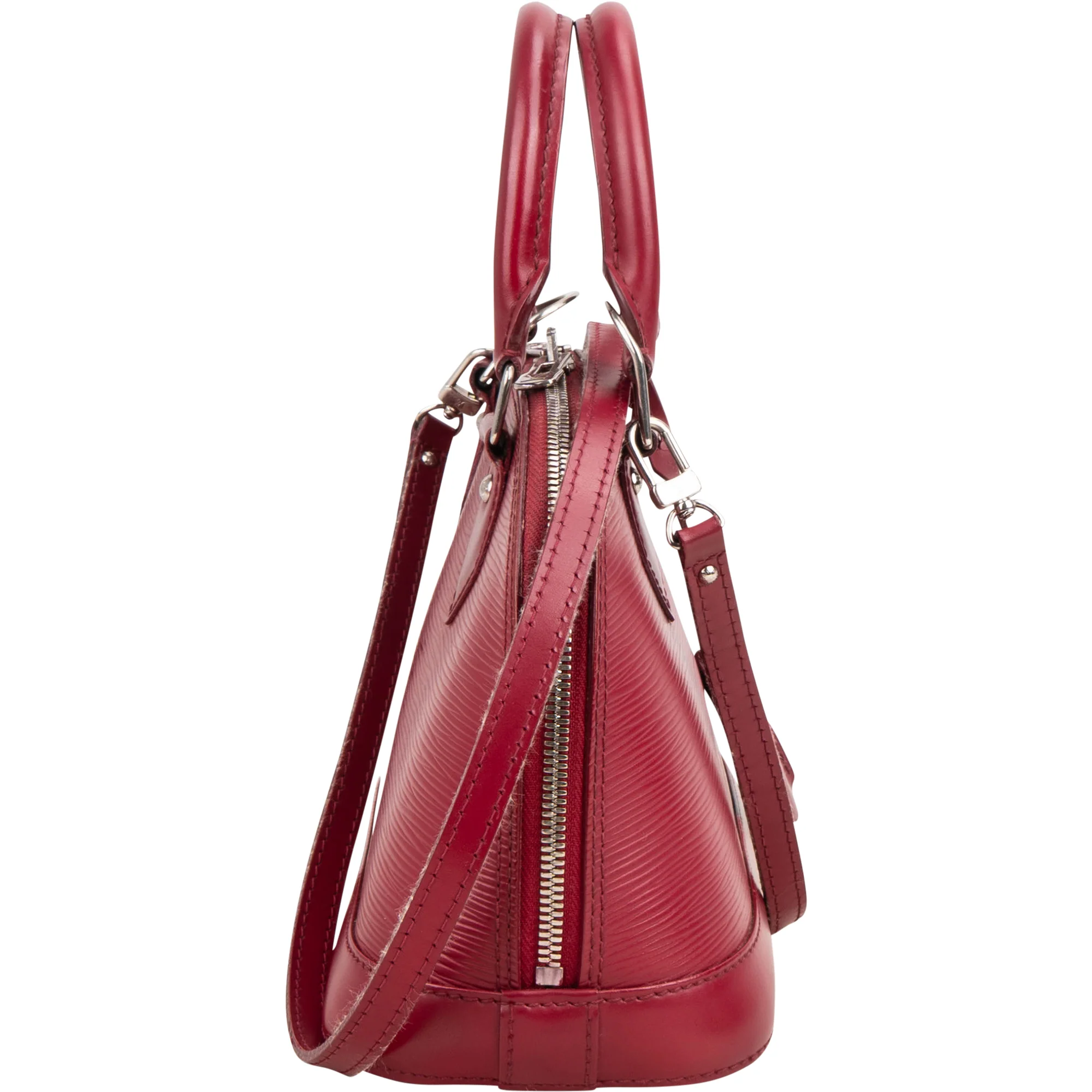 Louis Vuitton Rouge Epi Leather Alma BB Handbag