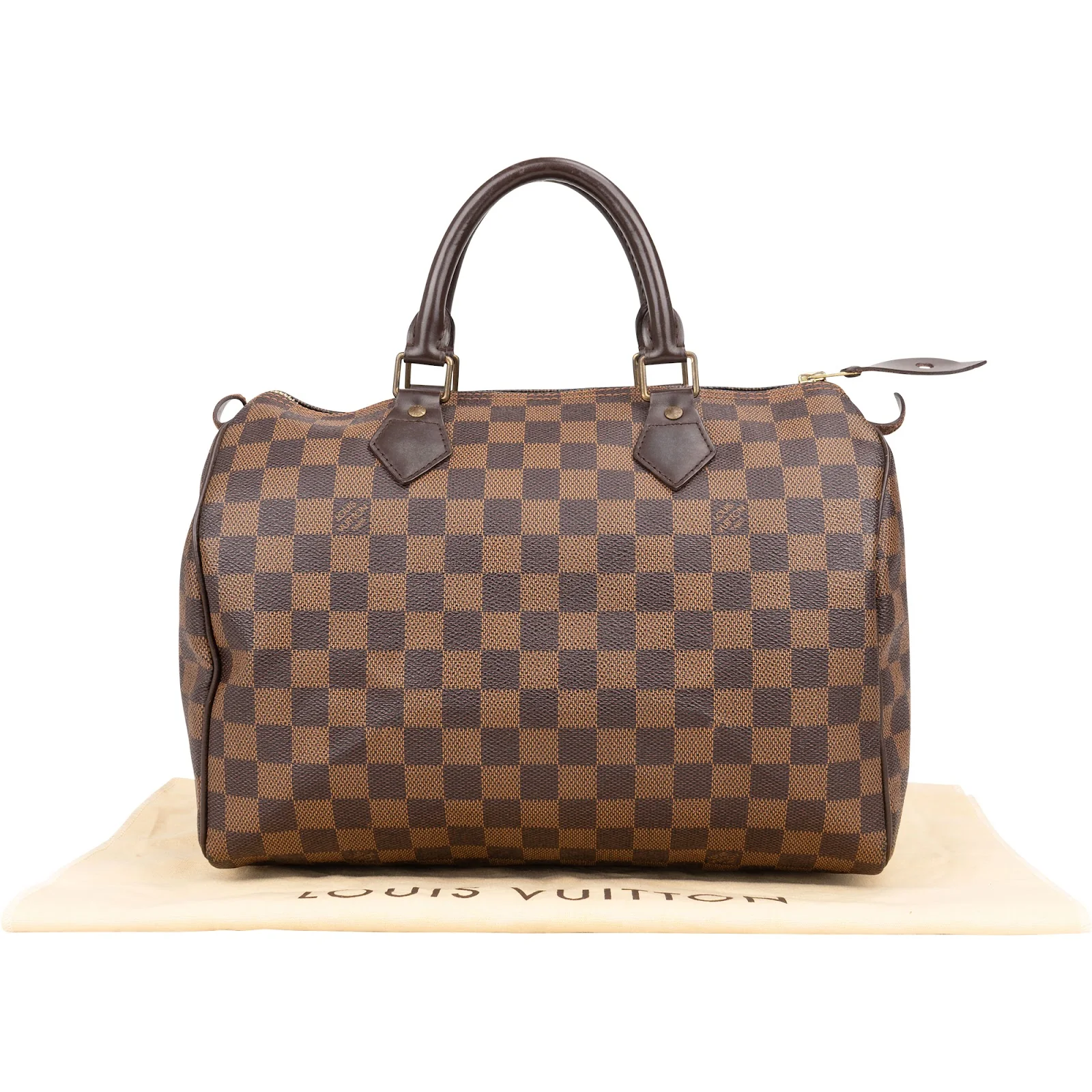 Louis Vuitton Monogram Damier Ebene Speedy 30 Boston Bag