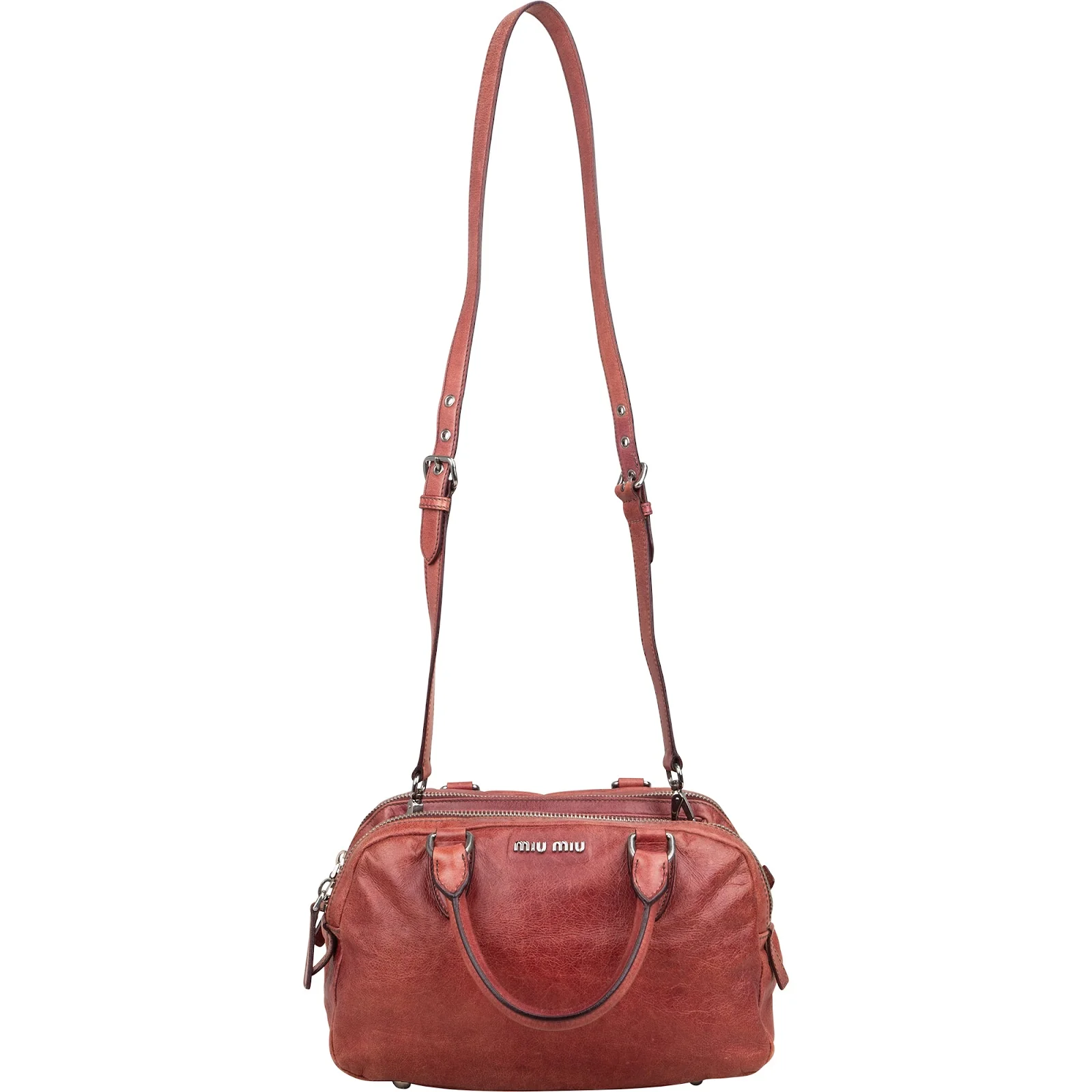 Miu Miu Vitello Lux Bauletto Handbag