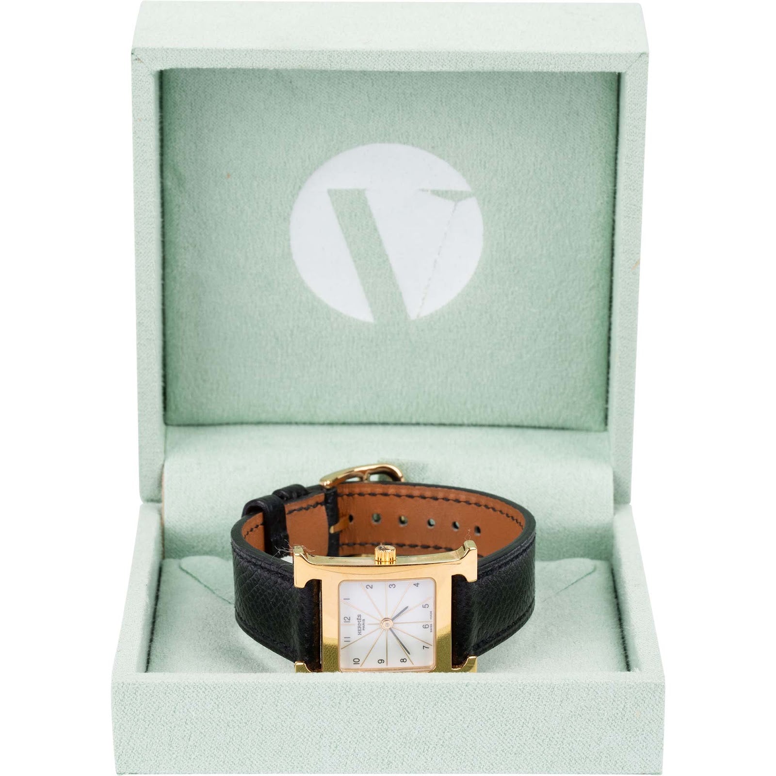 Hermès Gold Tone Heure H HH1.201 Damenuhr