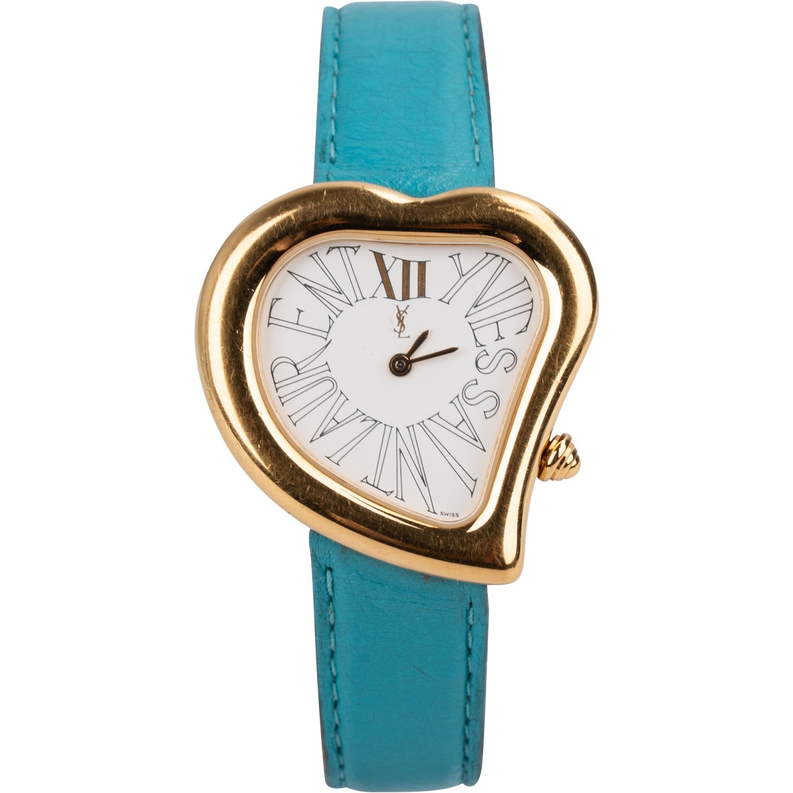 Montre pour femme Yves Saint Laurent « Turquoise Leather Heart »