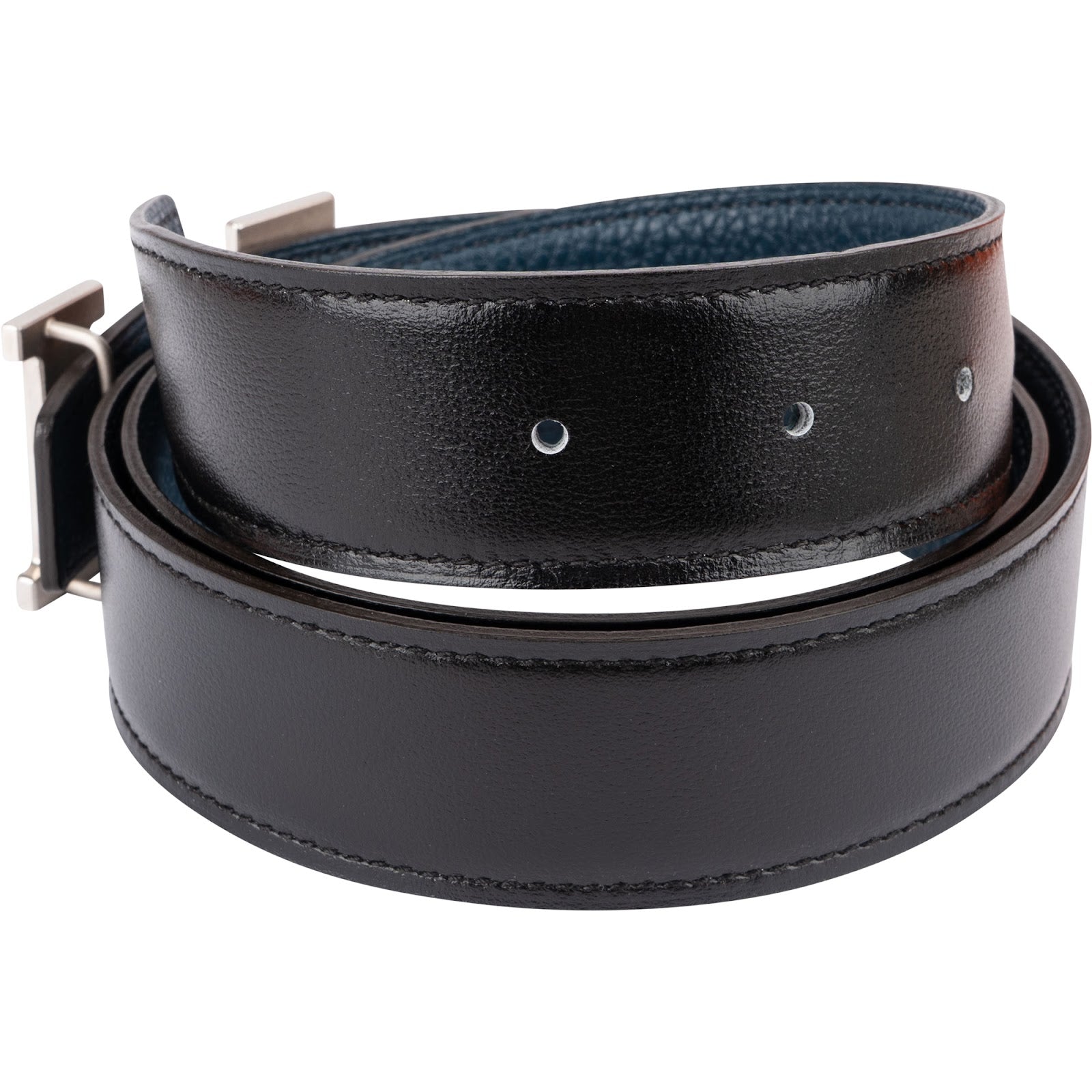 Hermès - Multicolor Leather Guillochee H Reversible Belt (85)