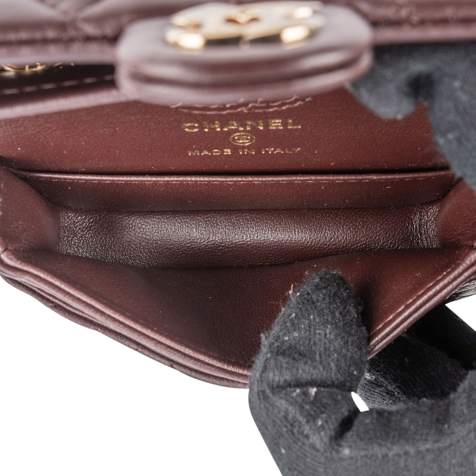 Chanel Quilted Lambskin Extra Mini Double Flap Pendant Bag