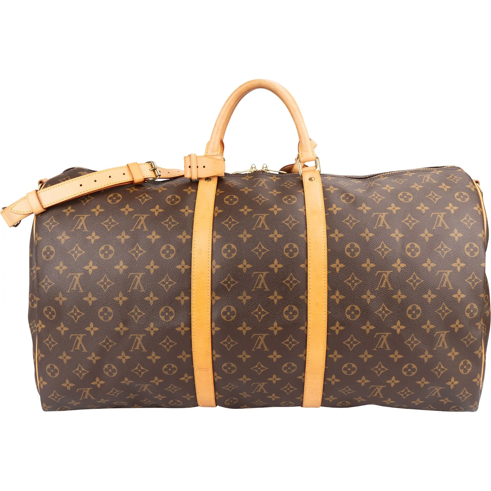Louis Vuitton Monogram Canvas Keepall 60 Bandoulière Travel Bag