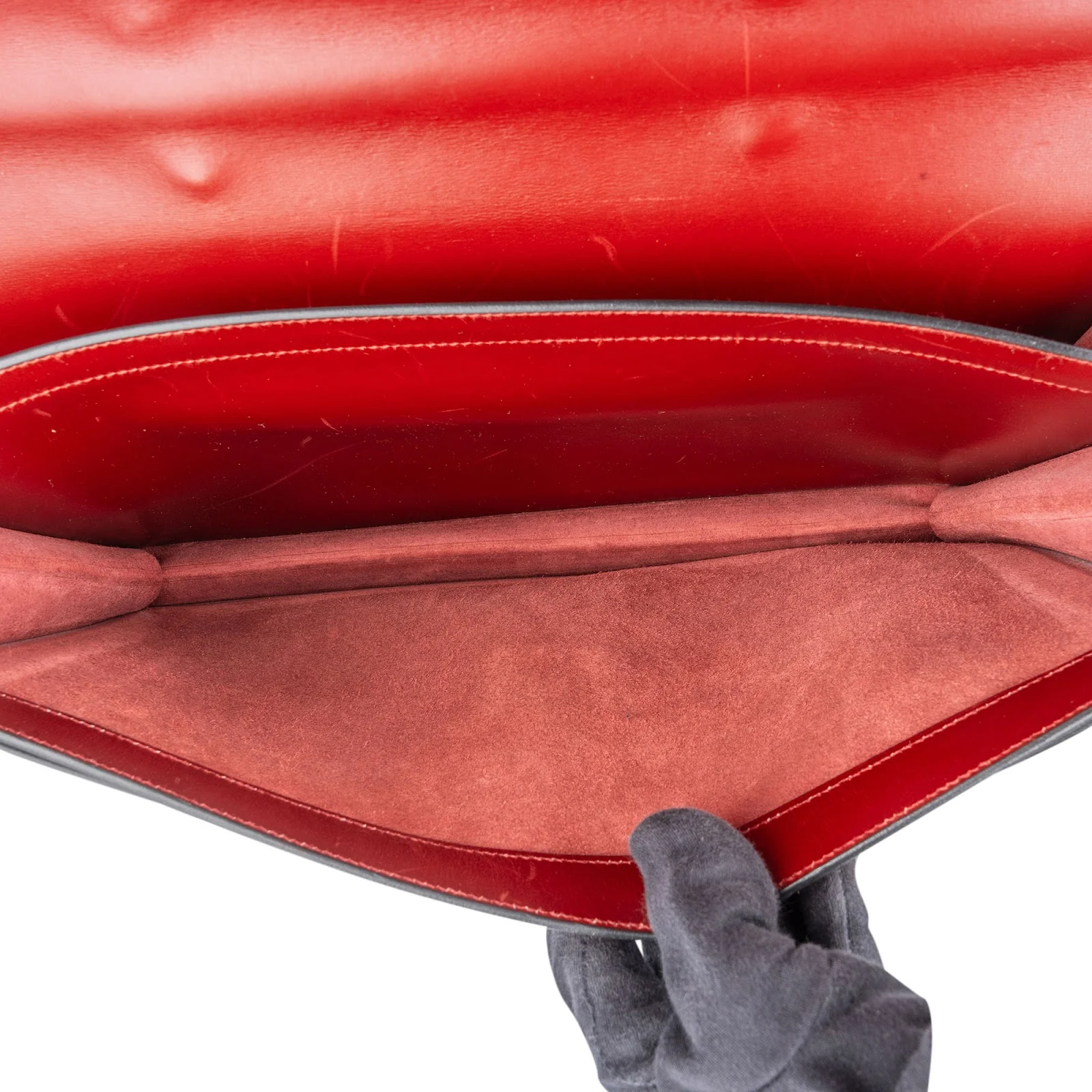 Hermès Bordeaux Leather Depeches Aktentasche