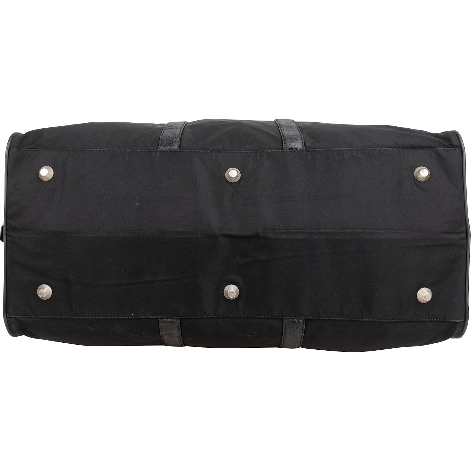 Prada Black Nylon Triangle Duffle Bag 55