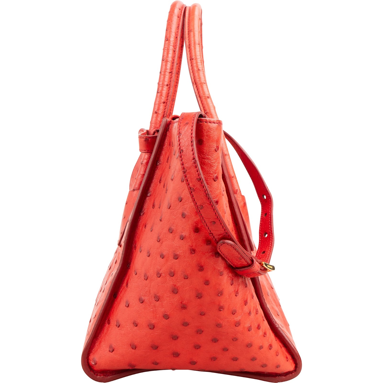 Prada - Ostrich Twin Pocket Crossbody Bag