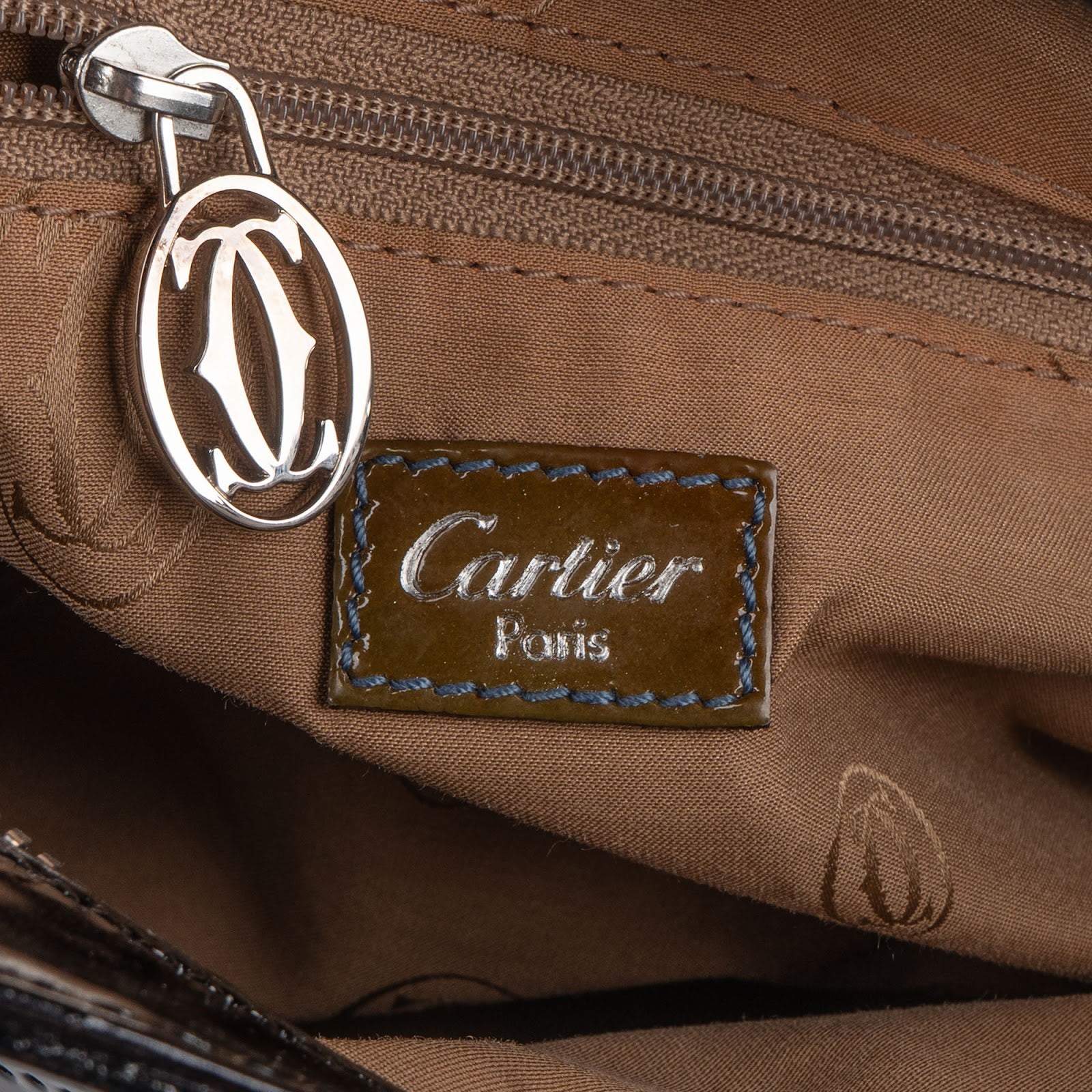 Cartier Black Patent Leather Marcello de Cartier Handbag