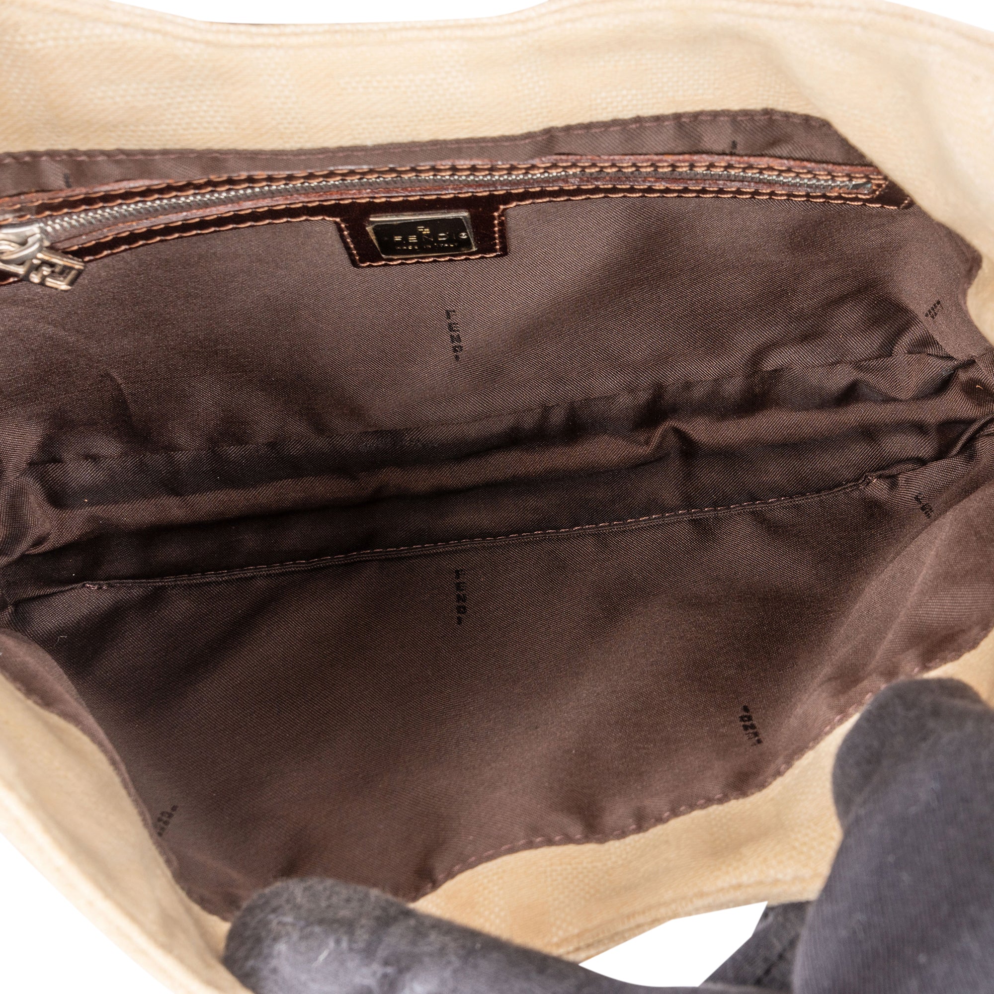 Fendi FF Monogram Baguette Buckle Shoulder Bag