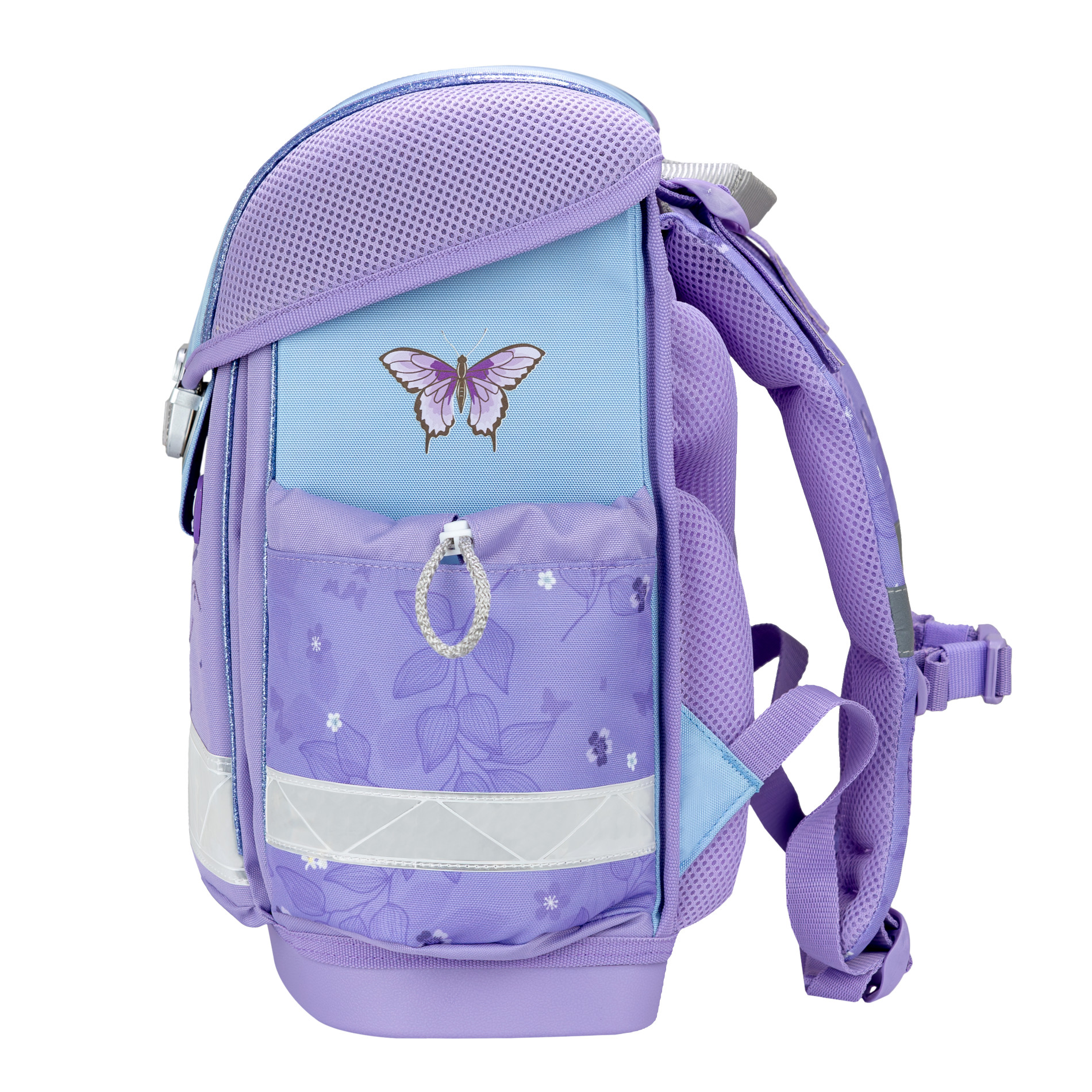 Classy ergonomisches Schulranzenset 4tlg. - Purple Blue Butterfly