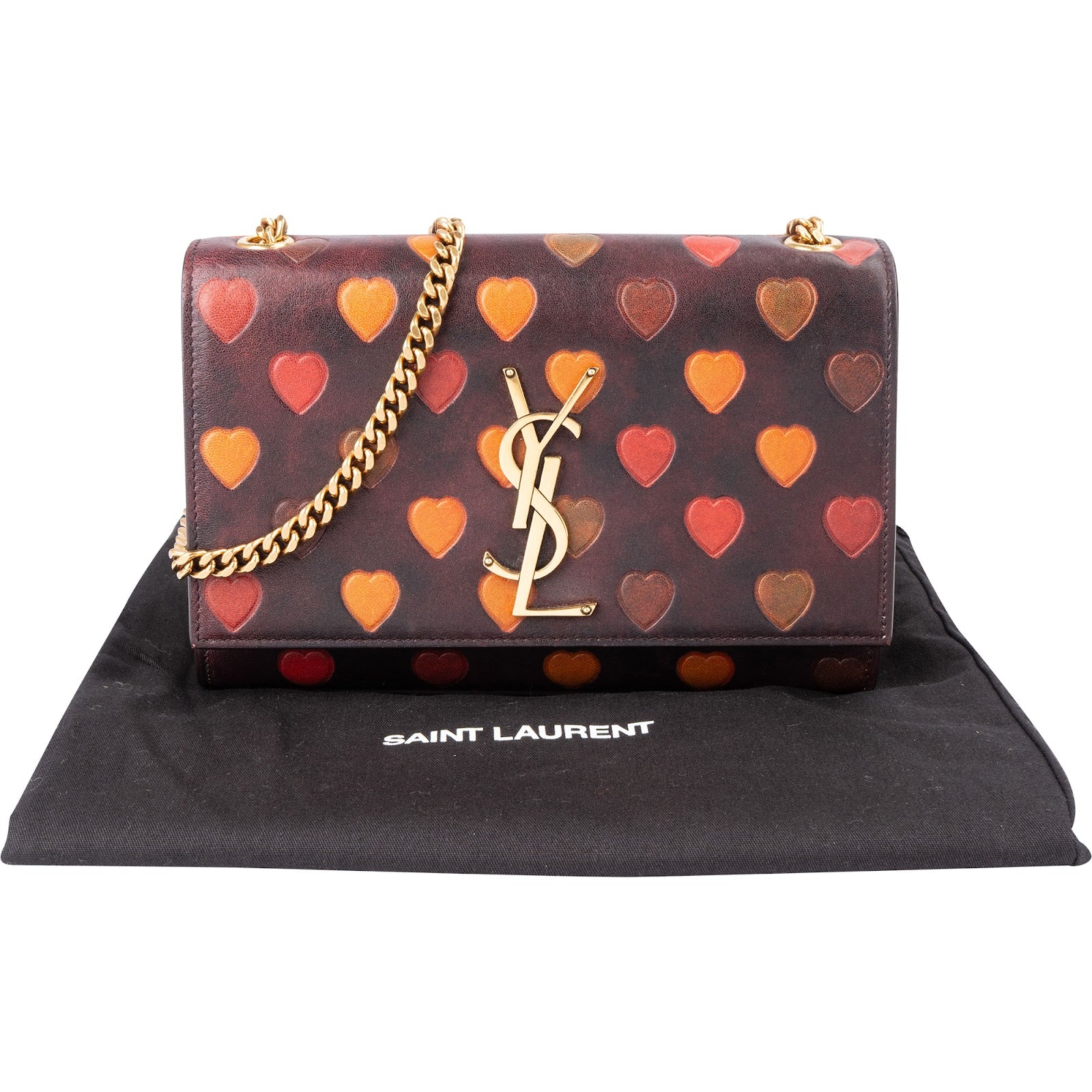 Saint Laurent – Kate Crossbody Bag mit Herzprint