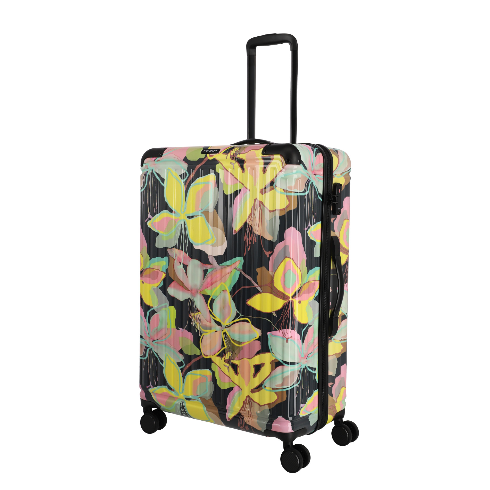 CRUISE Trolley L (77 cm) mit 4 Rollen - Gelbe Orchidee