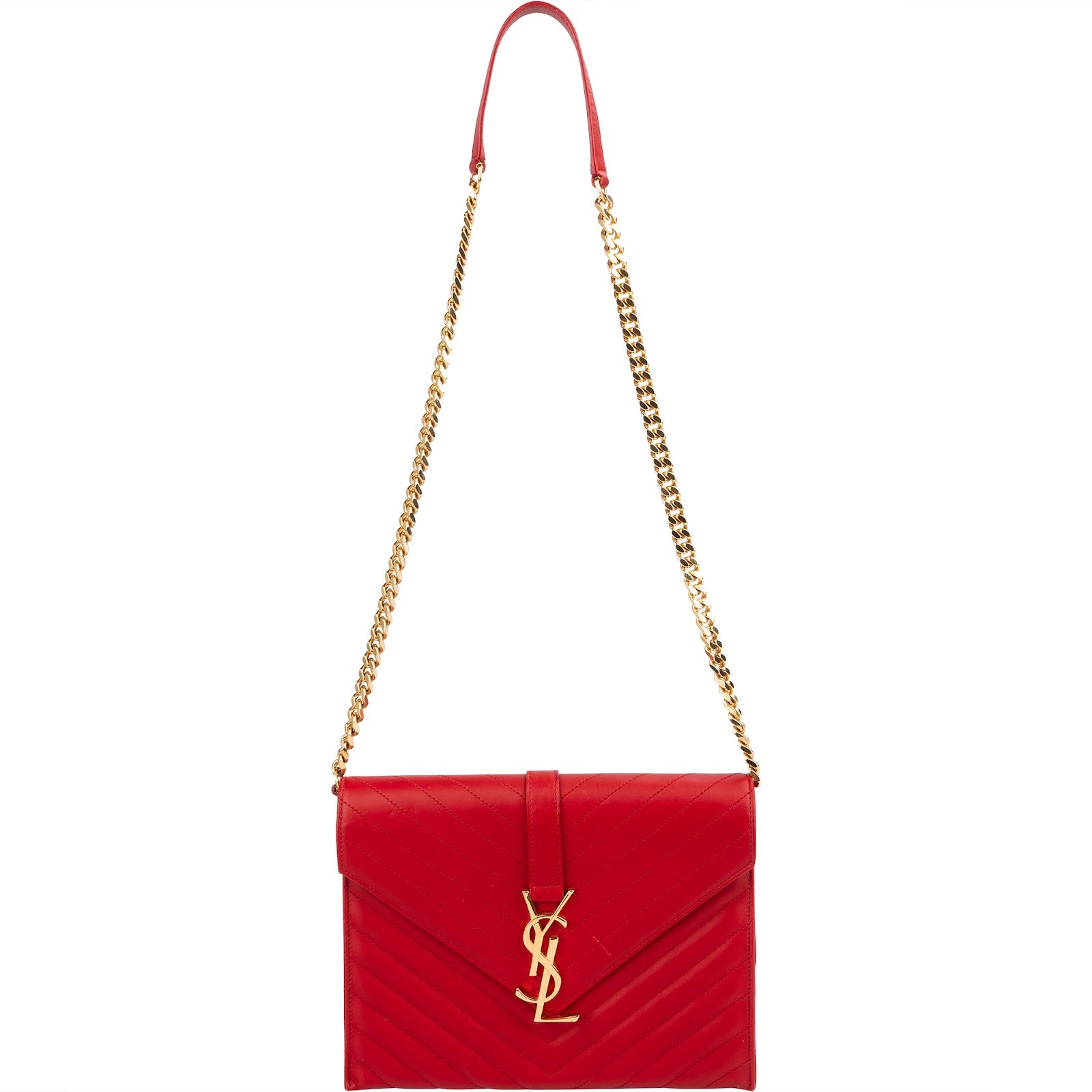 Yves Saint Laurent Quilted Calfskin Envelope Shoulder Bag