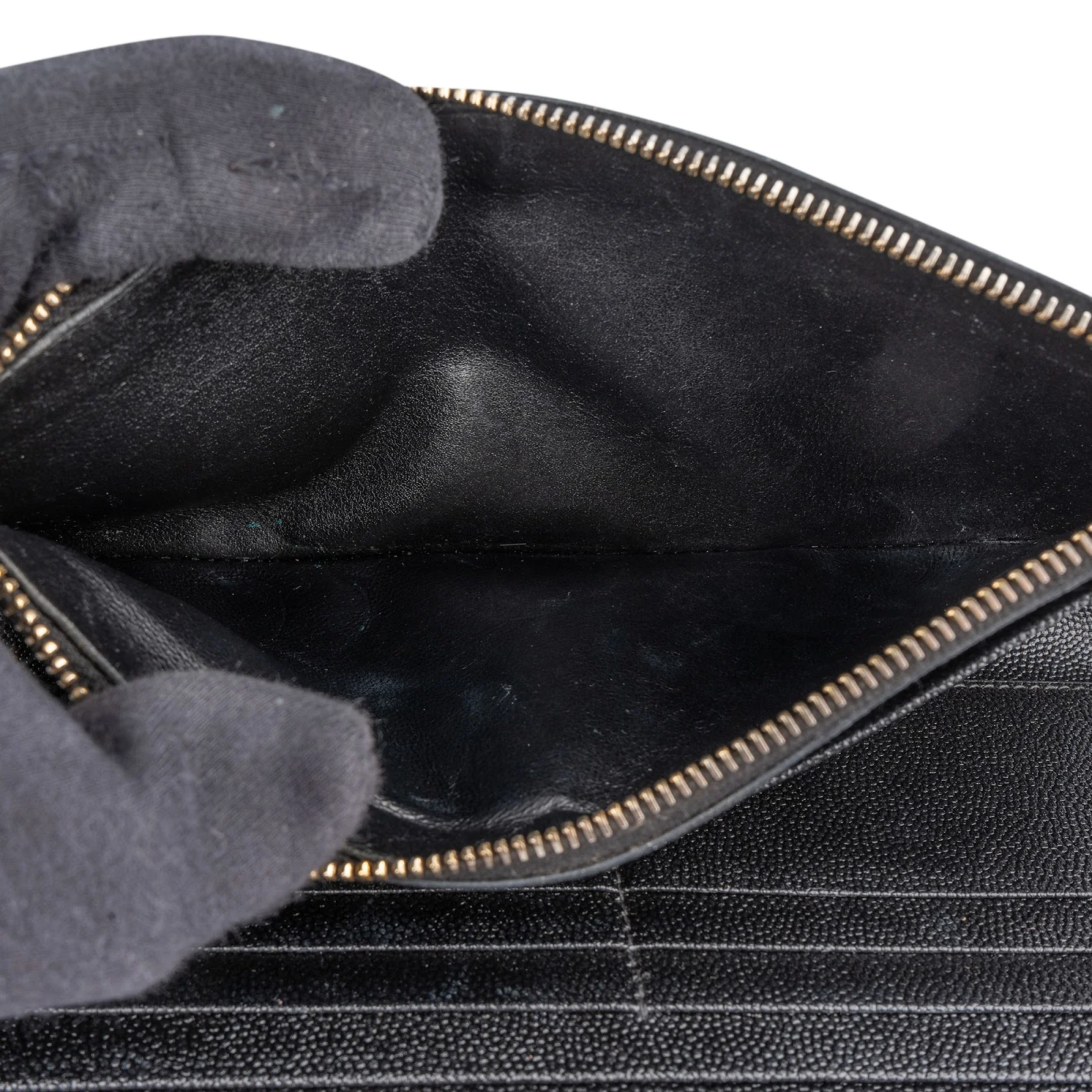 Saint Laurent Grain de Poudre Leather Uptown Wallet