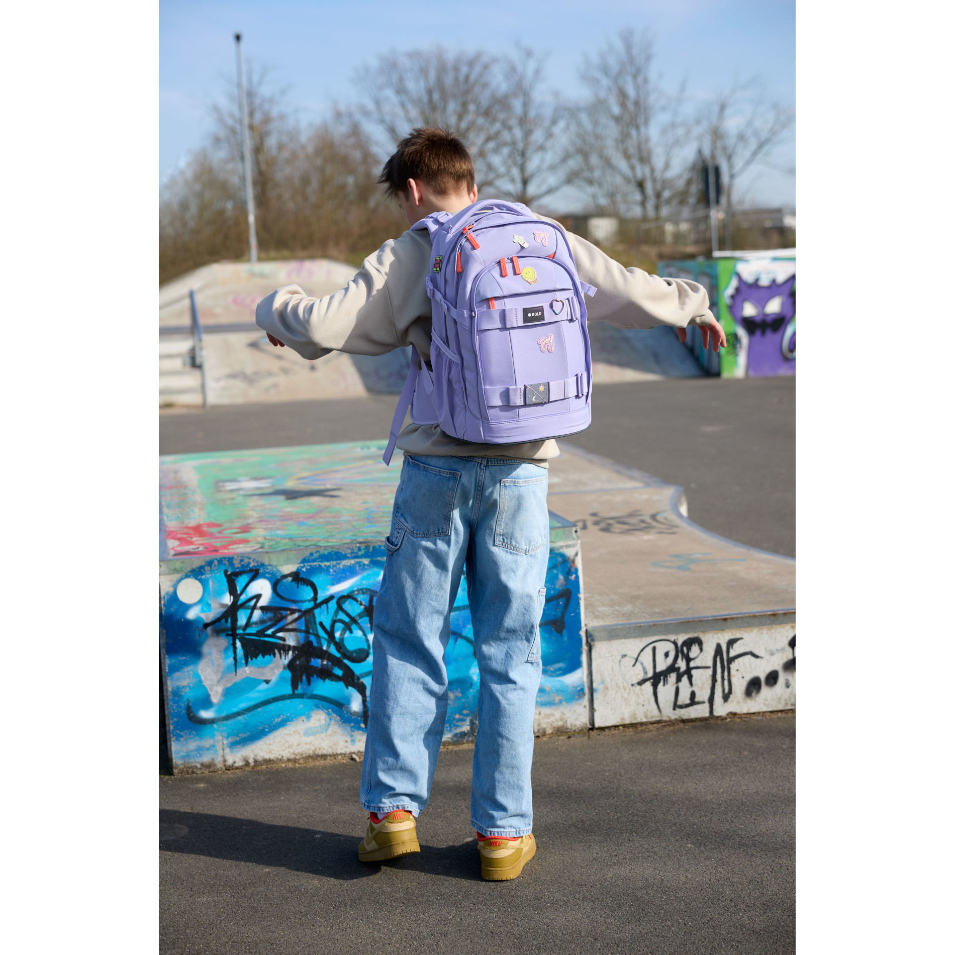 School Backpack Origin Bold - Lavender