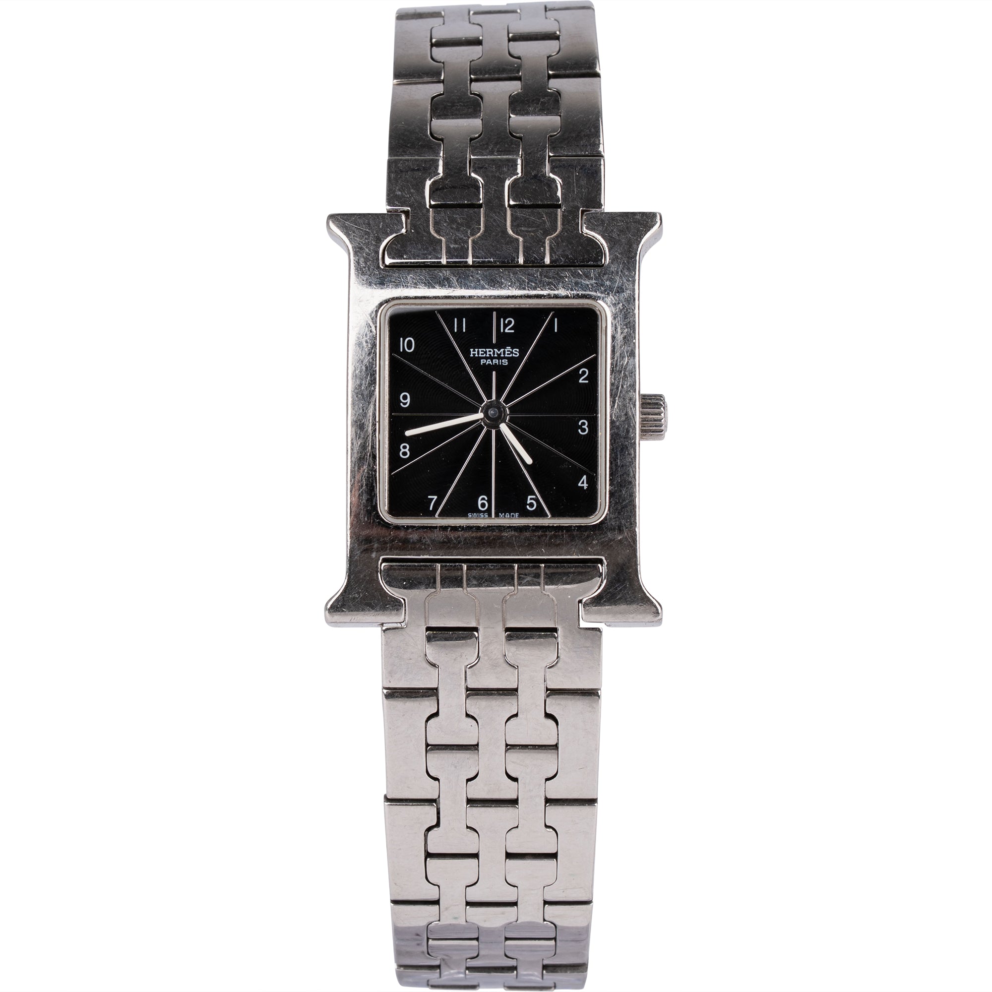 Hermès Silver Tone Heure H HH.1.210 Damenuhr