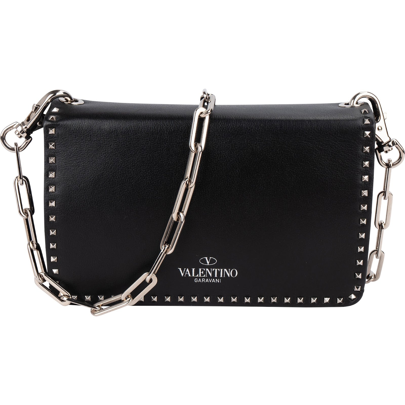 Valentino Garavani Rockstud Multi Pocket Double Flap Turnlock Crossbody Bag