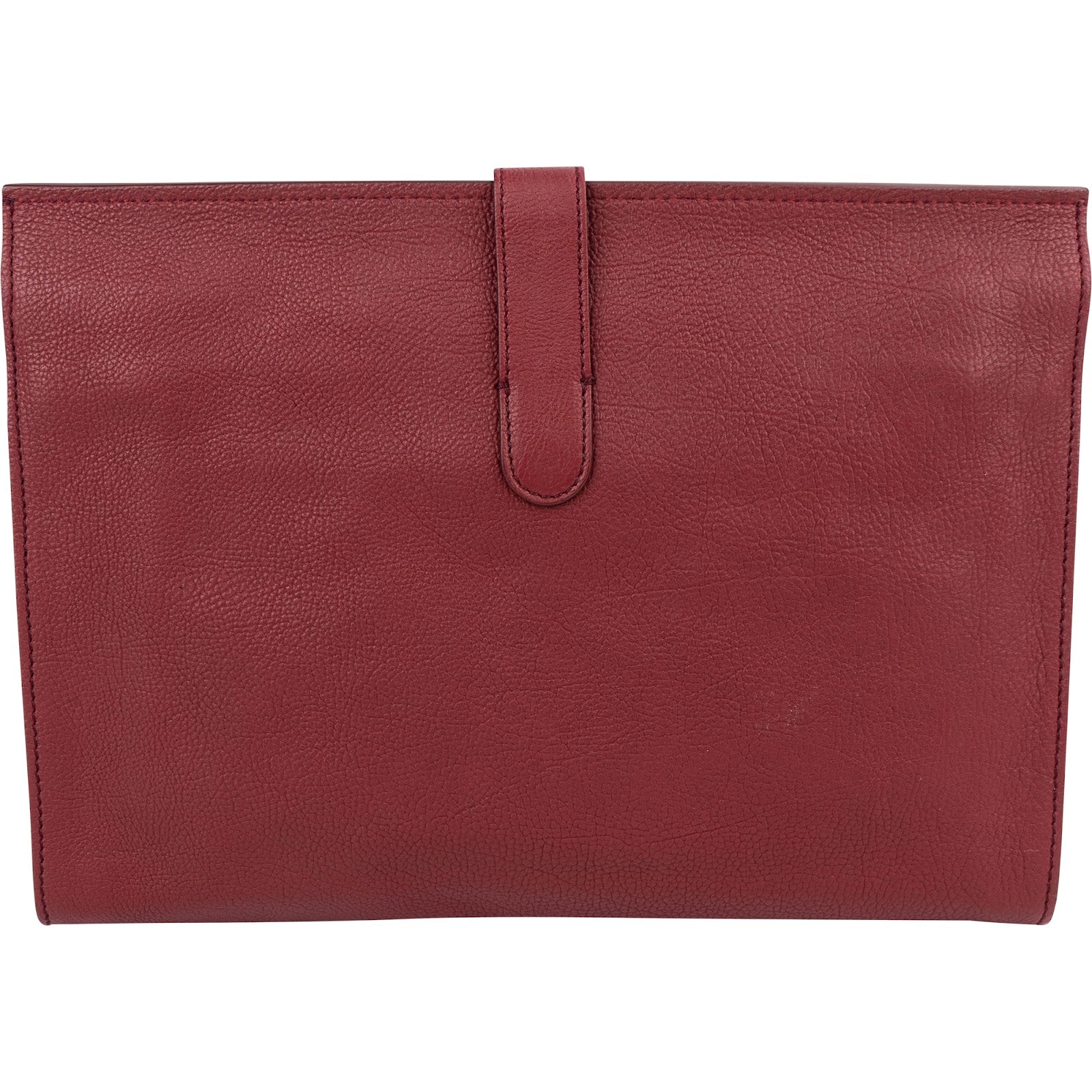 Balenciaga Pebbled Leather Toggle Clutch
