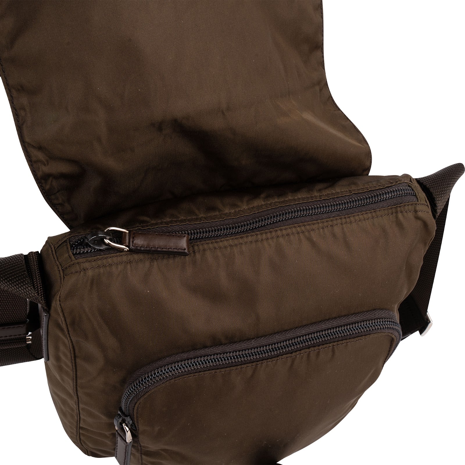 Prada Tessuto Triangle Messenger Bag