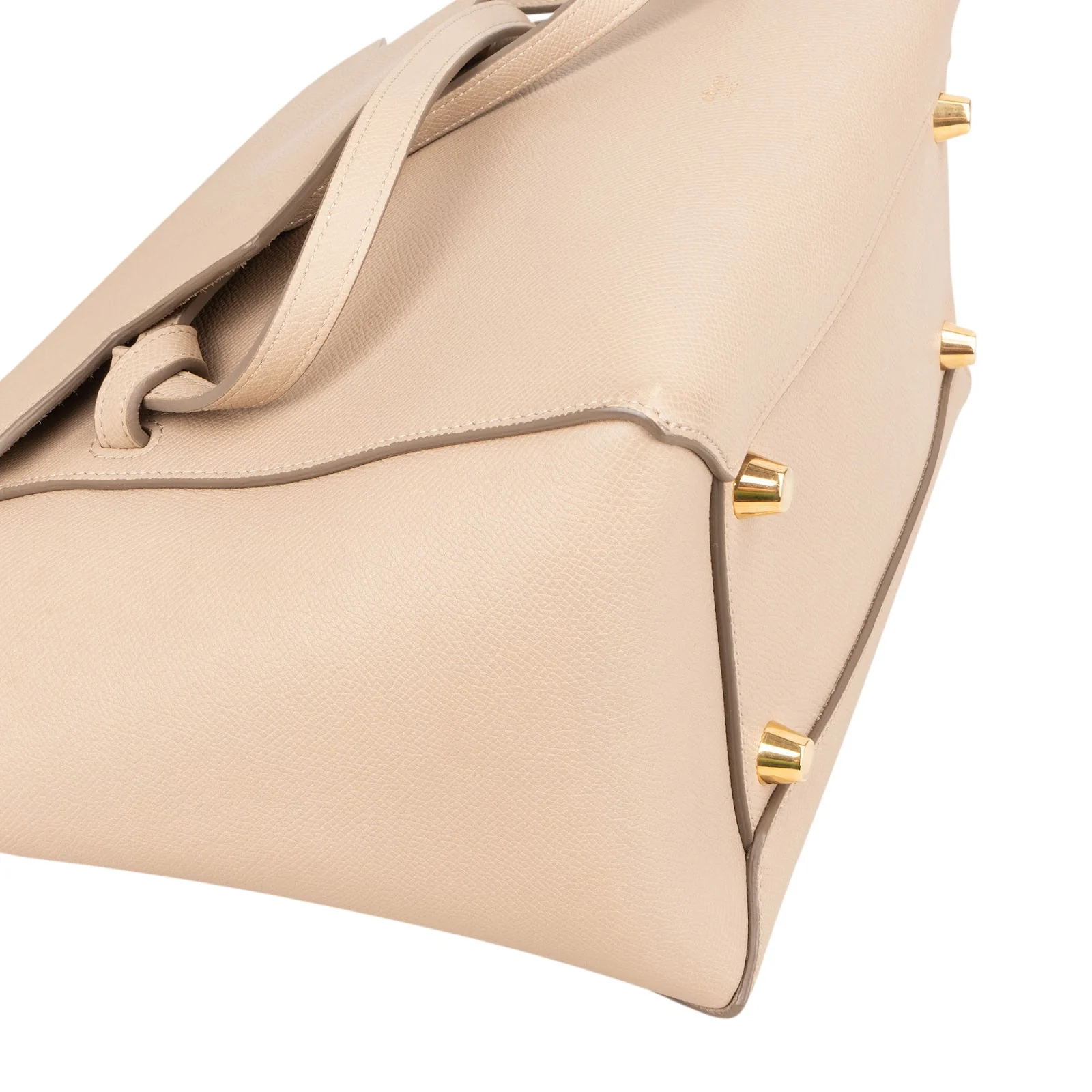 Celine Beige Leather Grained Calfskin Belt Handbag