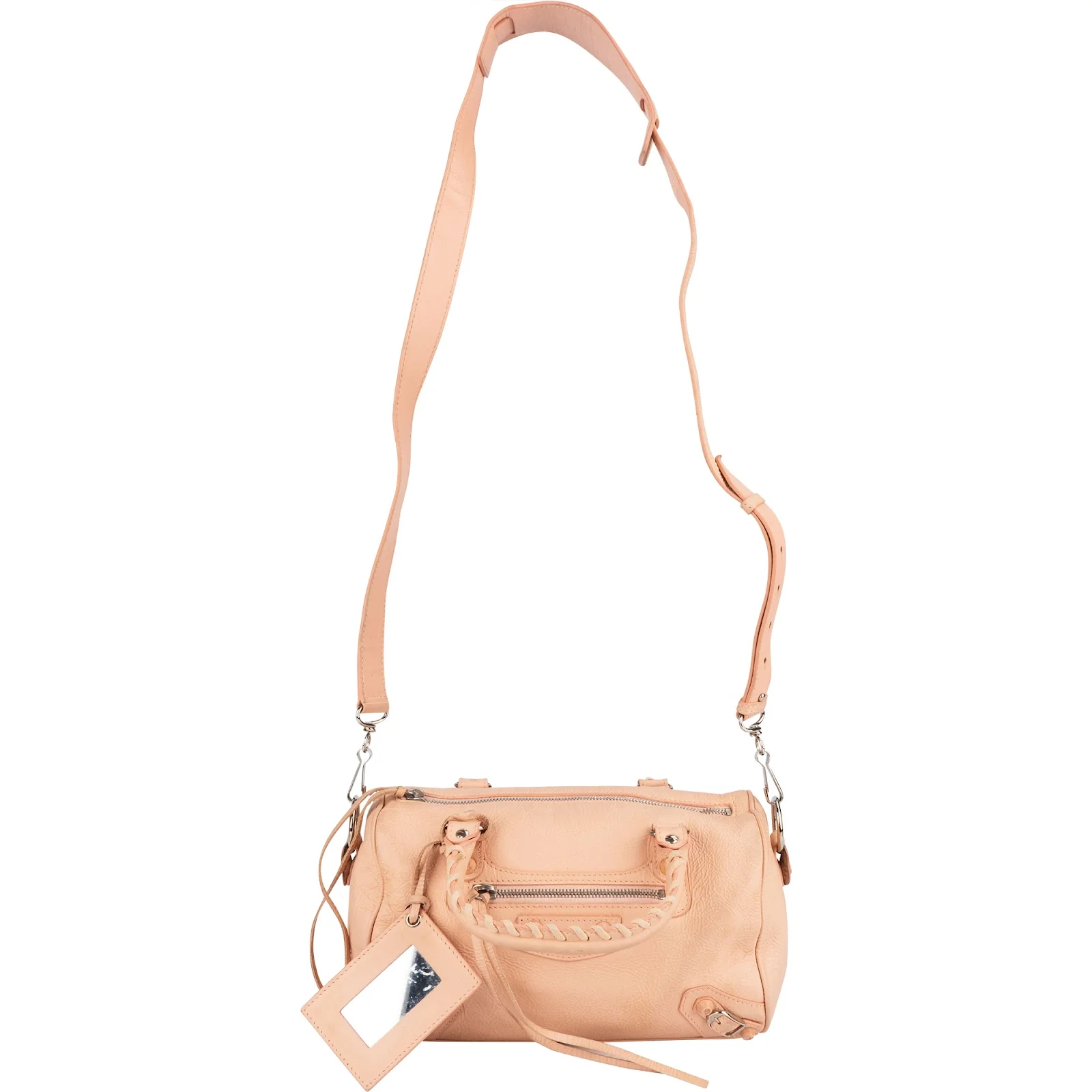 Balenciaga Pink Leather Mini City Handbag
