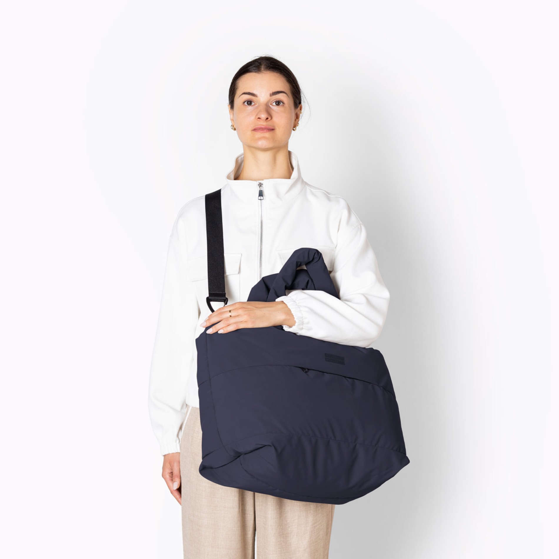 Olivia Puffy Bag Moss - Dark Navy