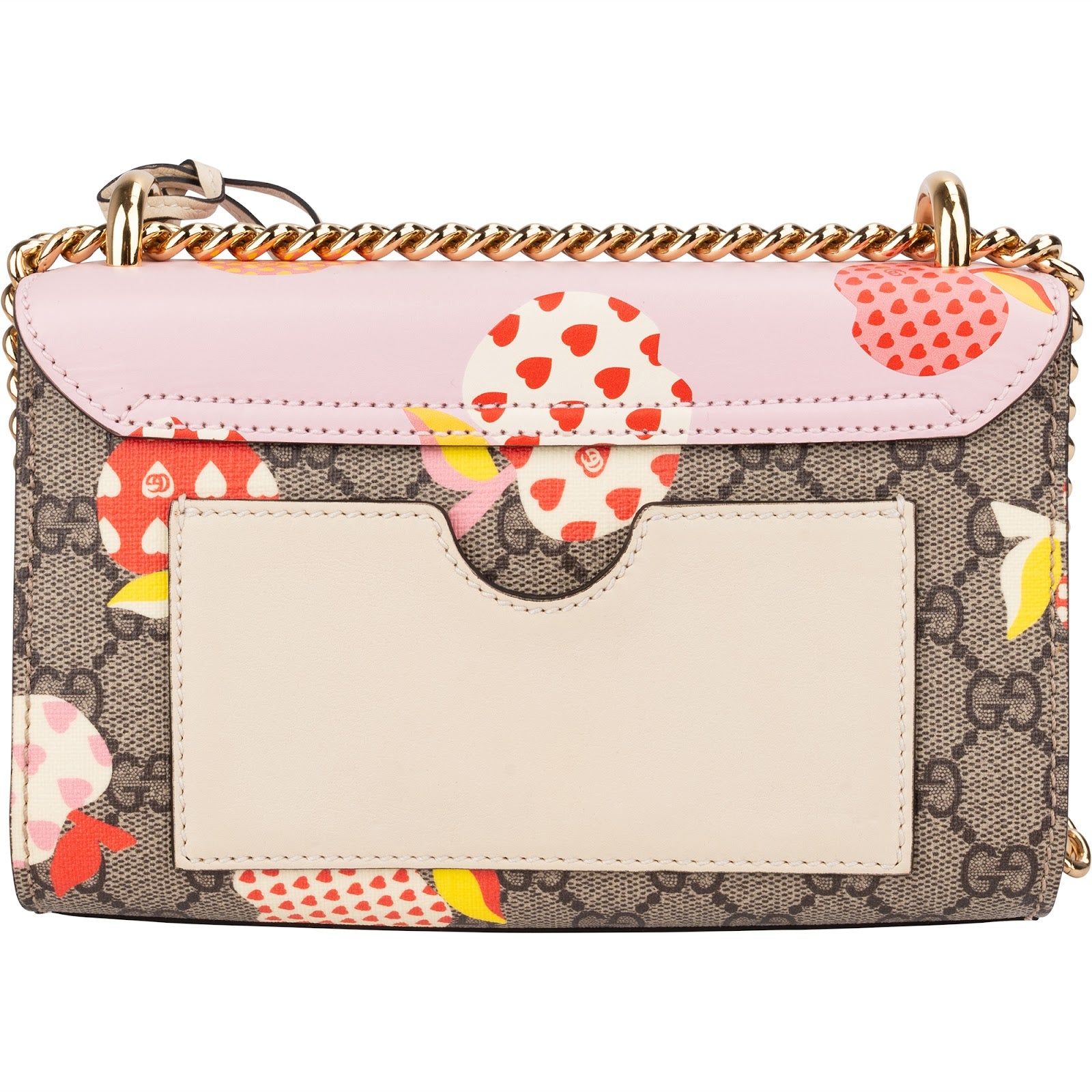 Gucci Monogram GG Supreme Apple Print Padlock Small Shoulder Bag