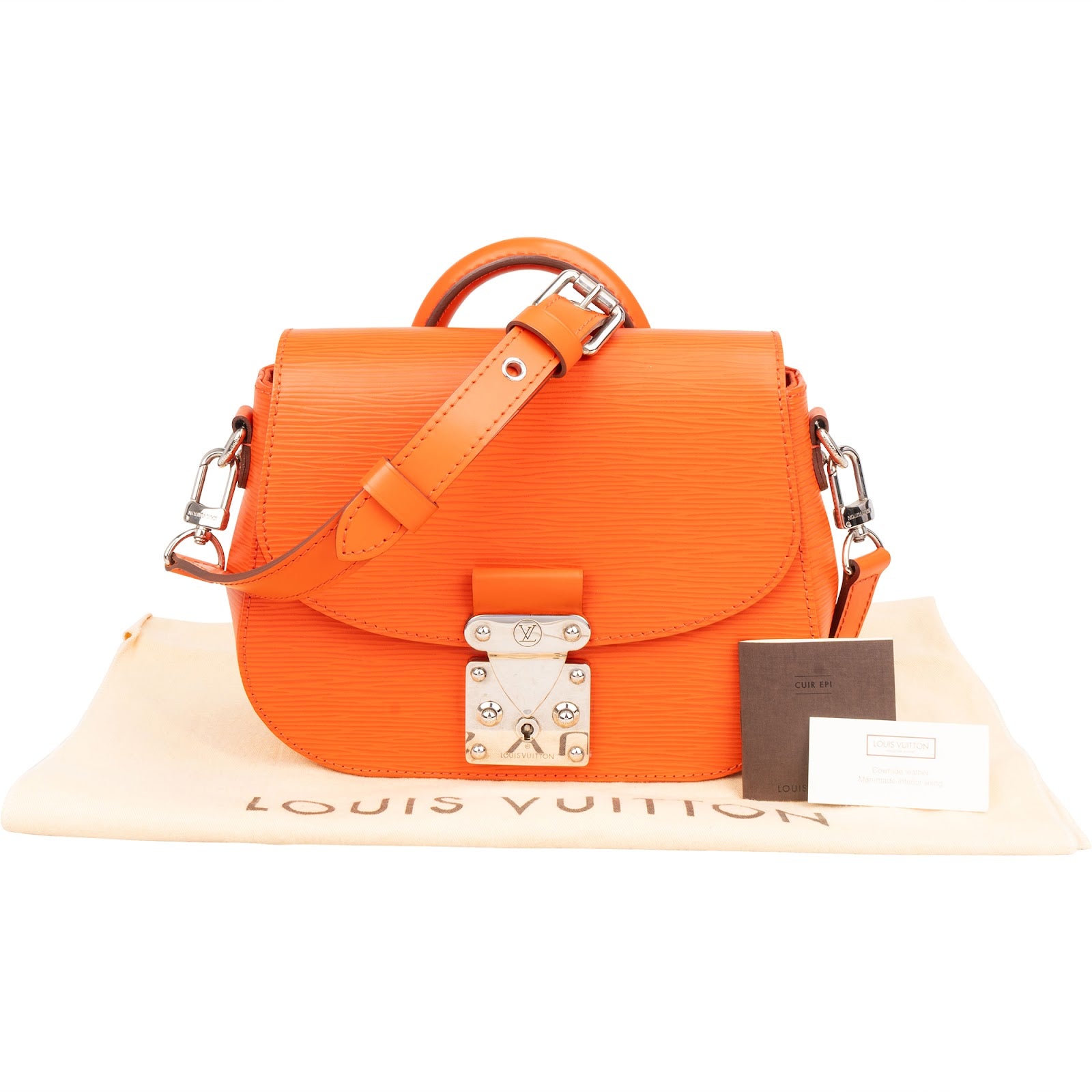 Louis Vuitton Orange Epi Leather Eden PM Shoulder Handbag