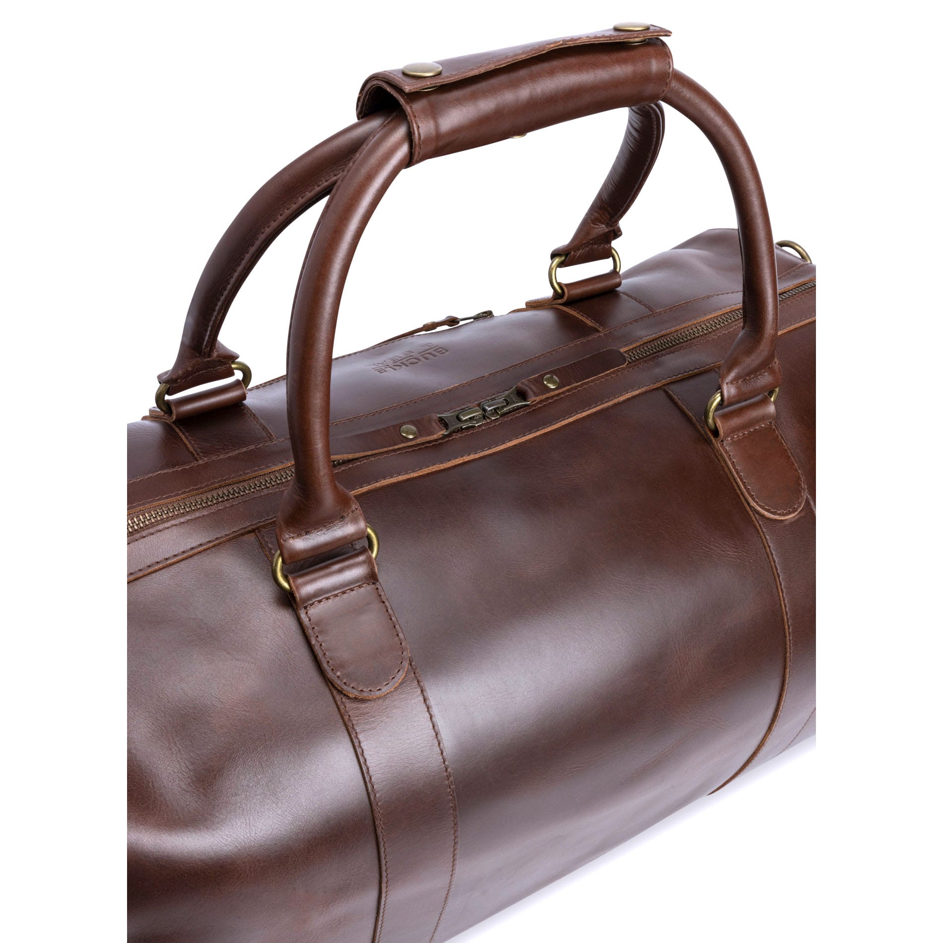 Leder Weekender Willow - BROWN/New Stripes