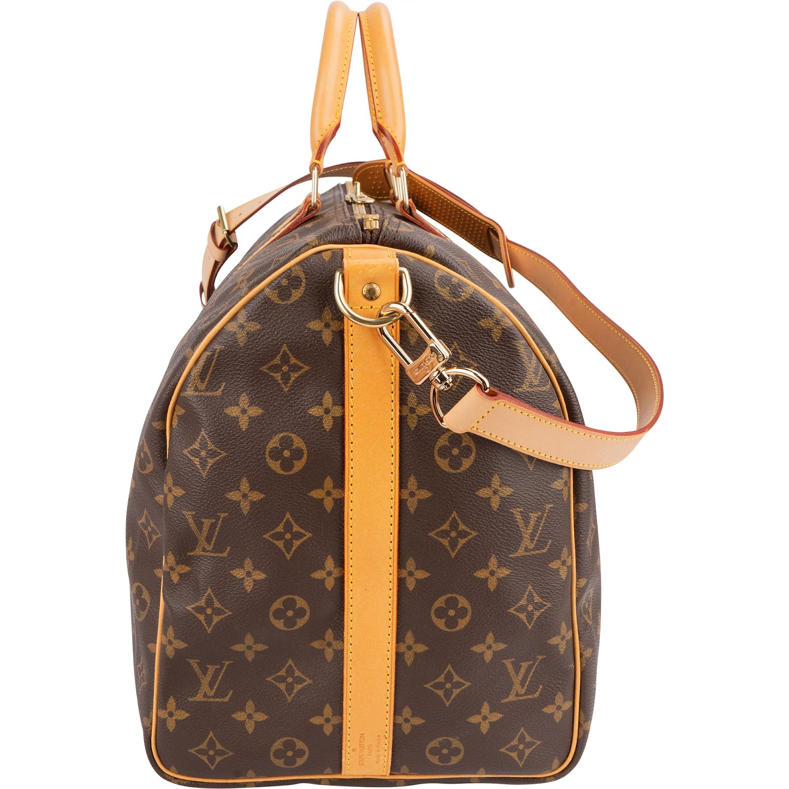 Louis Vuitton Monogram Canvas Keepall 50 Shoulder Strap Travel Bag