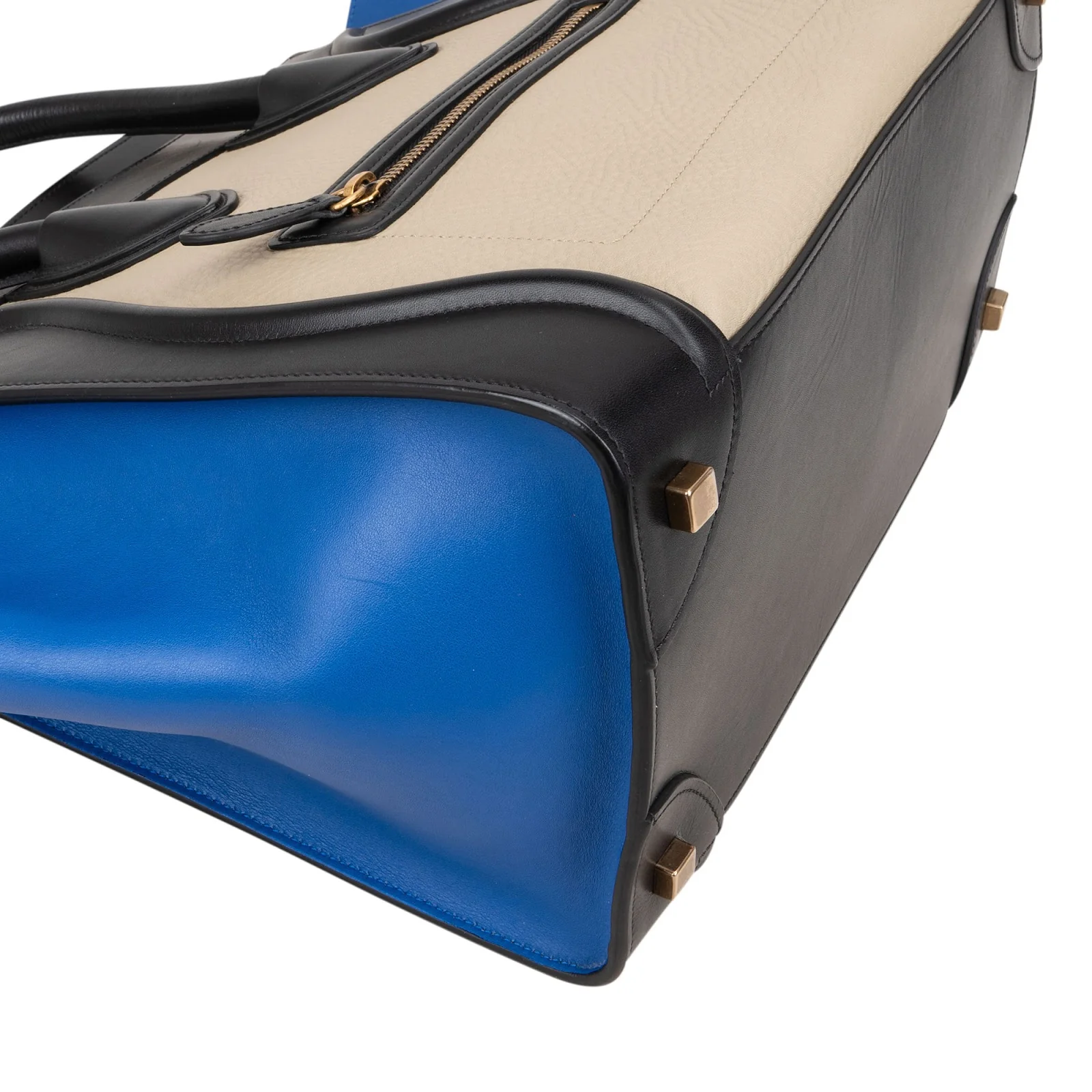 Céline Tricolor Leather Luggage Handbag