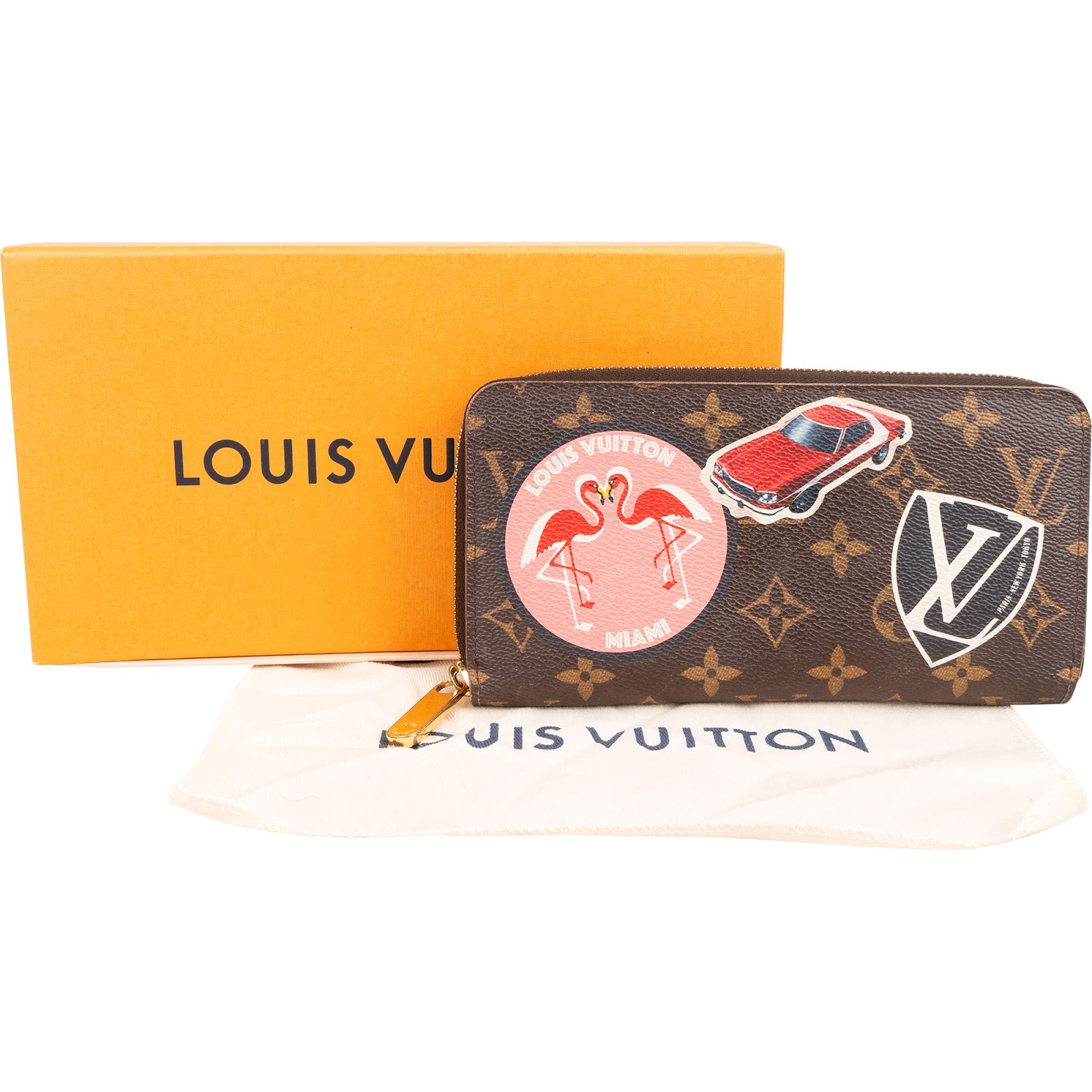 Louis Vuitton Monogram Canvas Illustre World Tour Race Zippy Wallet
