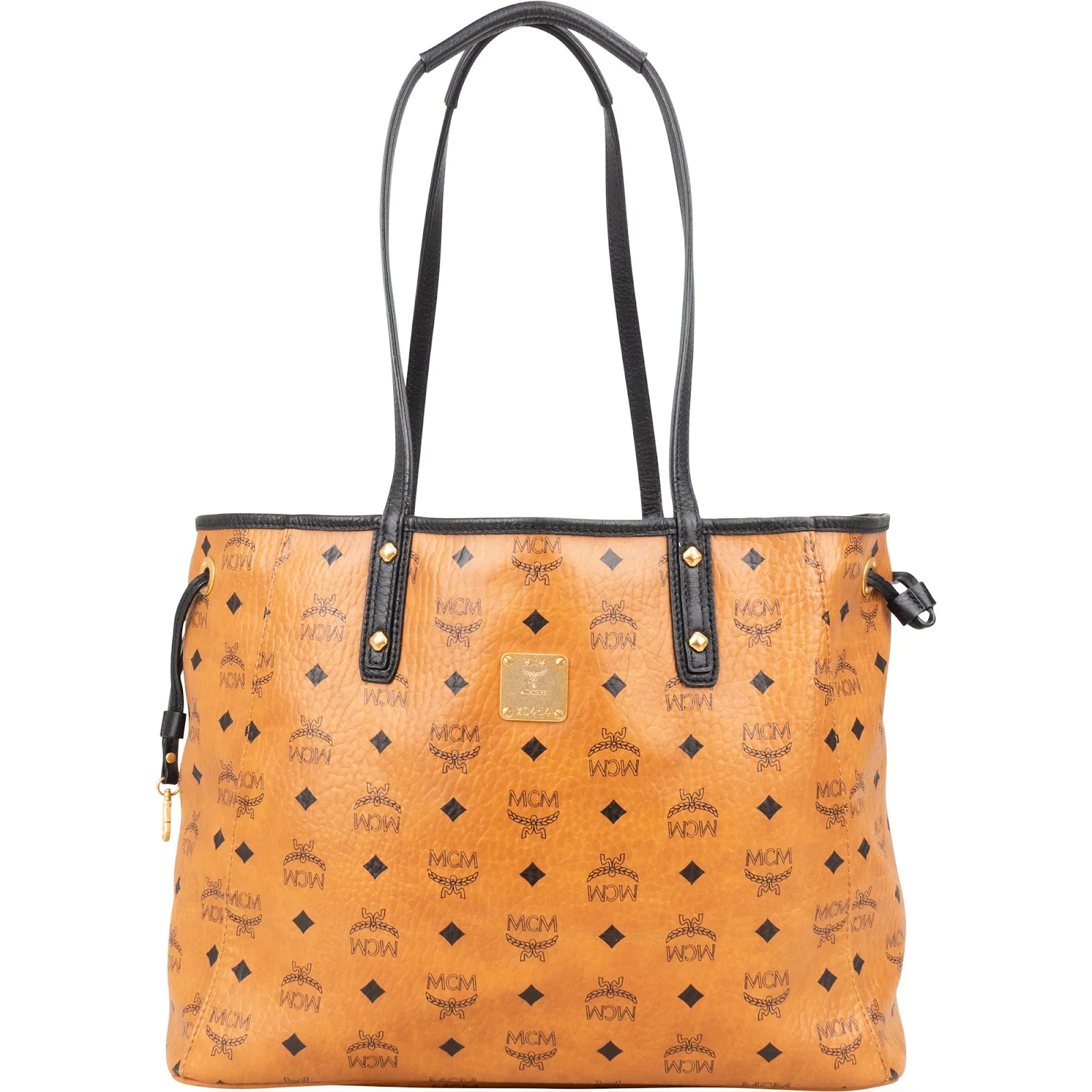 MCM Monogram Visetos Liz Shopper Tote Shoulder Bag