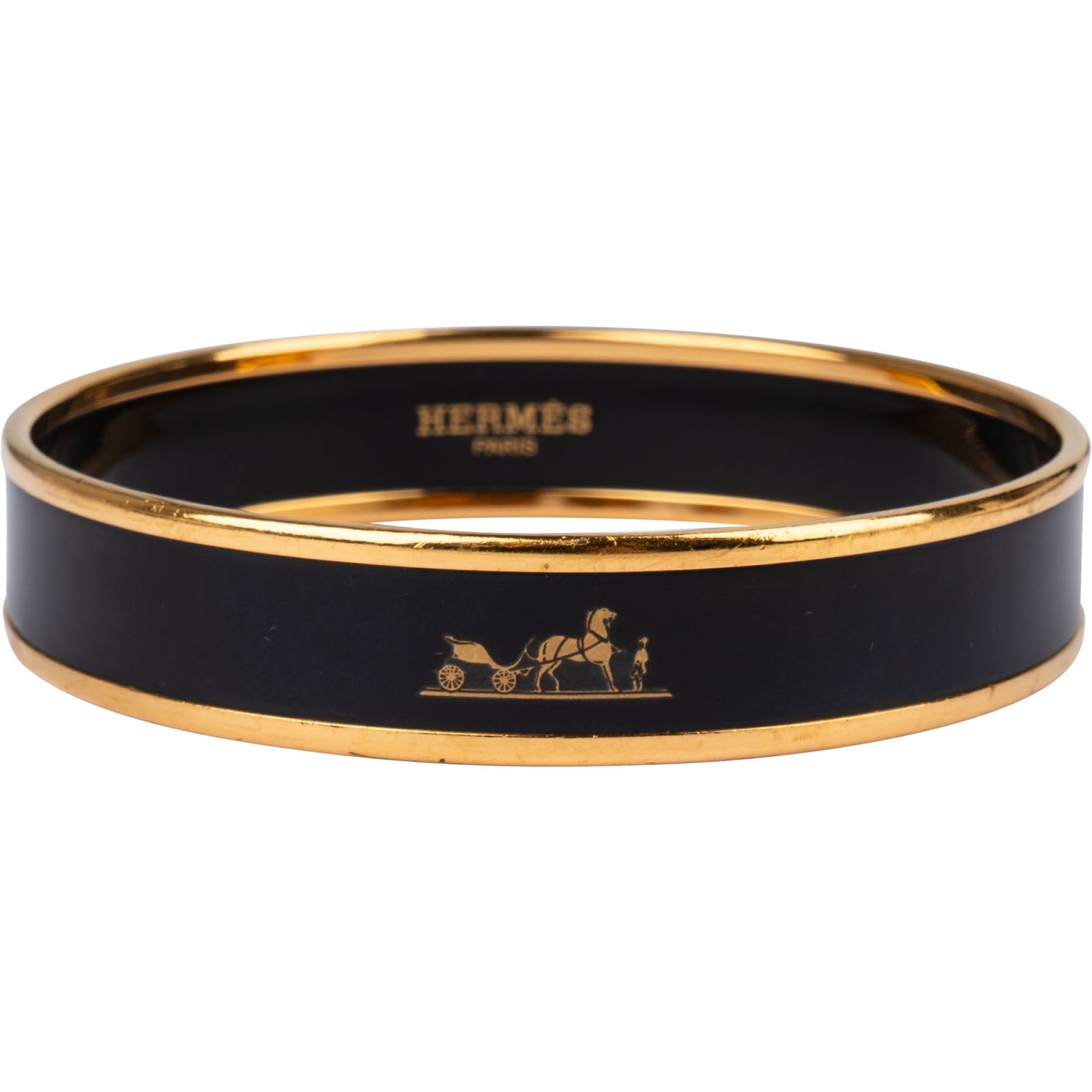 Hermès Duc Attelage Enamel Horse Calèche Emaille Bracelet