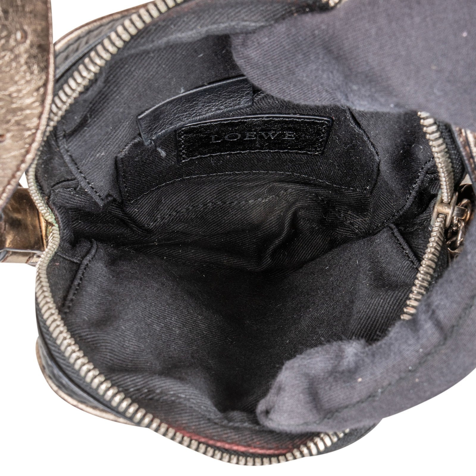 Loewe Leather Anagram Studded Fringe Crossbody Bag