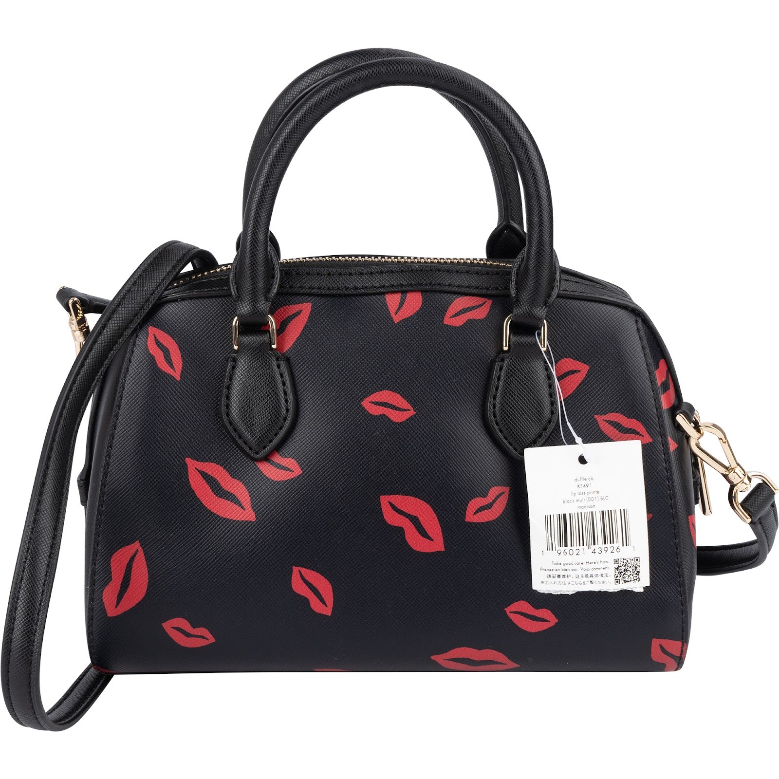 Kate Spade Rowe Mini Satchel Lip Print Handbag