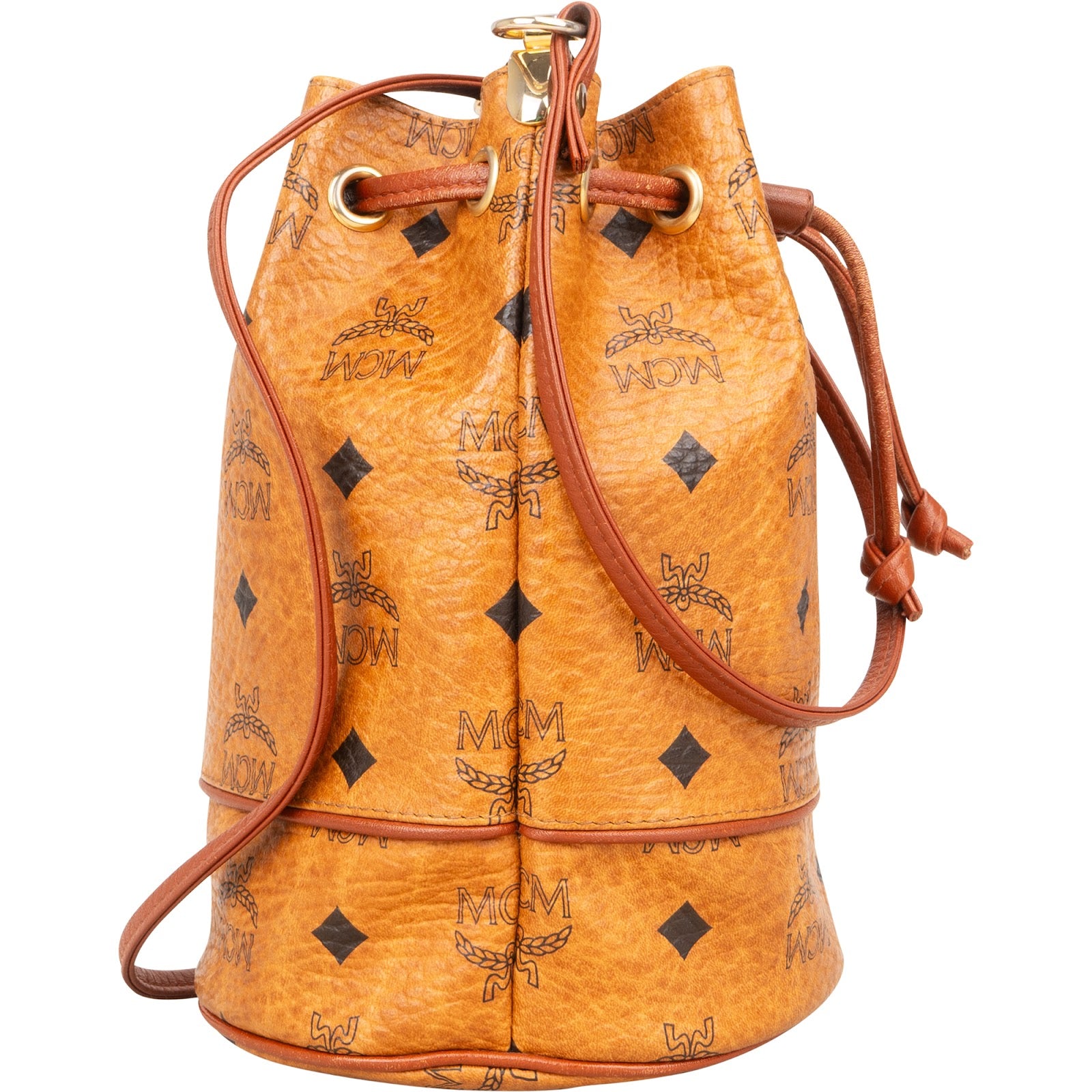 MCM Monogram Visetos Mini Drawstring Bucket