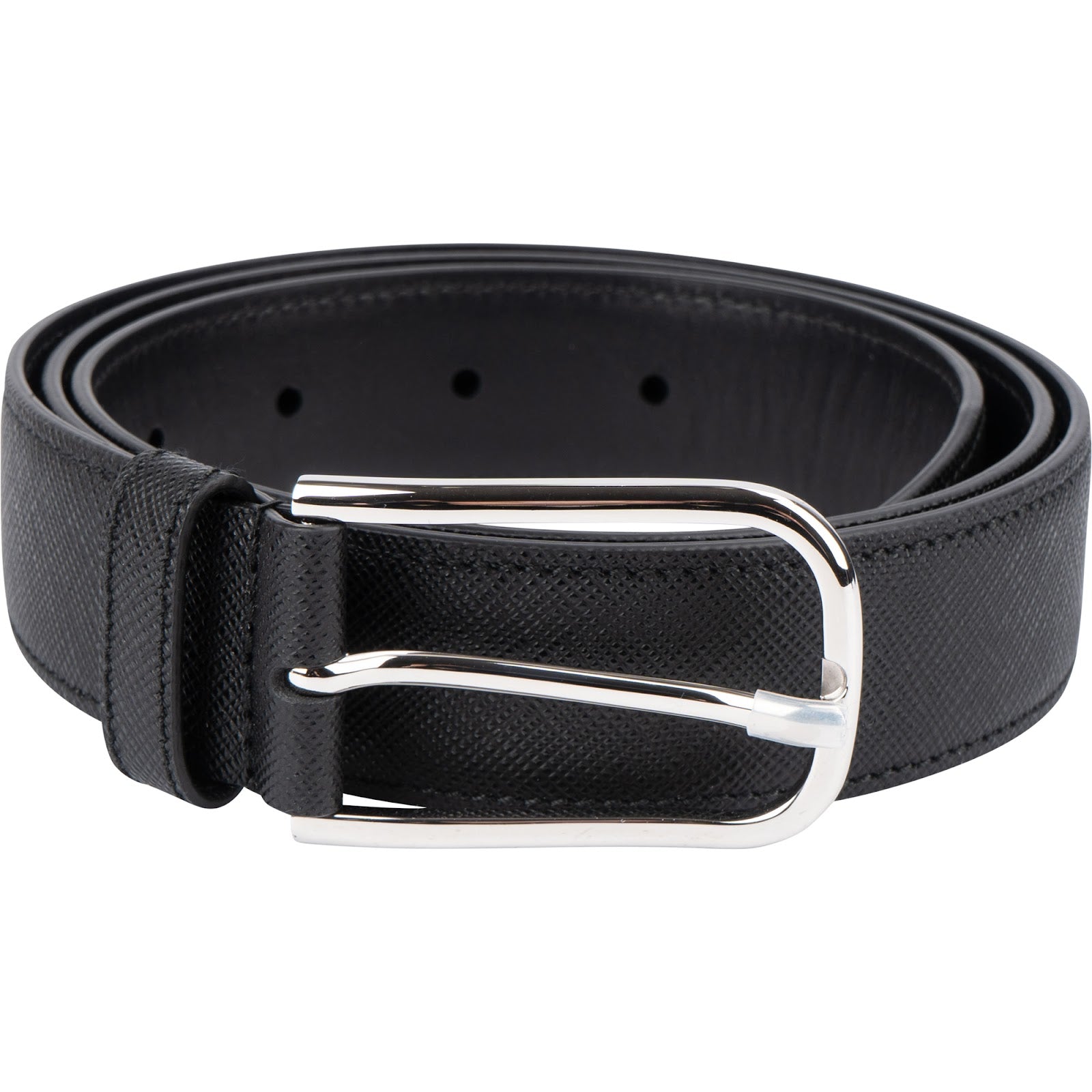 Prada - Black Saffiano Leather Classic Belt (90 / 36)