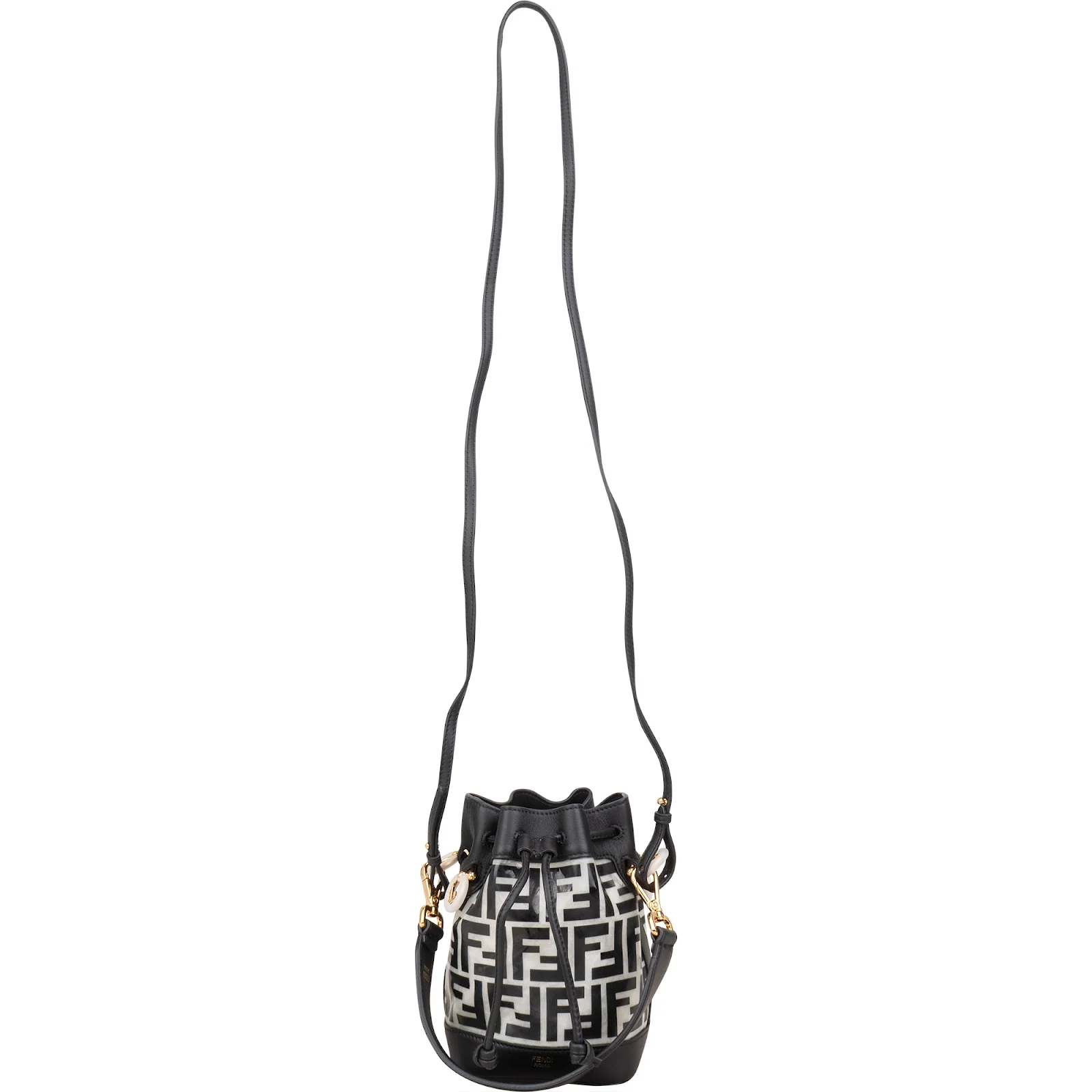 Fendi Monogram FF Mini Mon Tresor Bucket Shoulder Bag