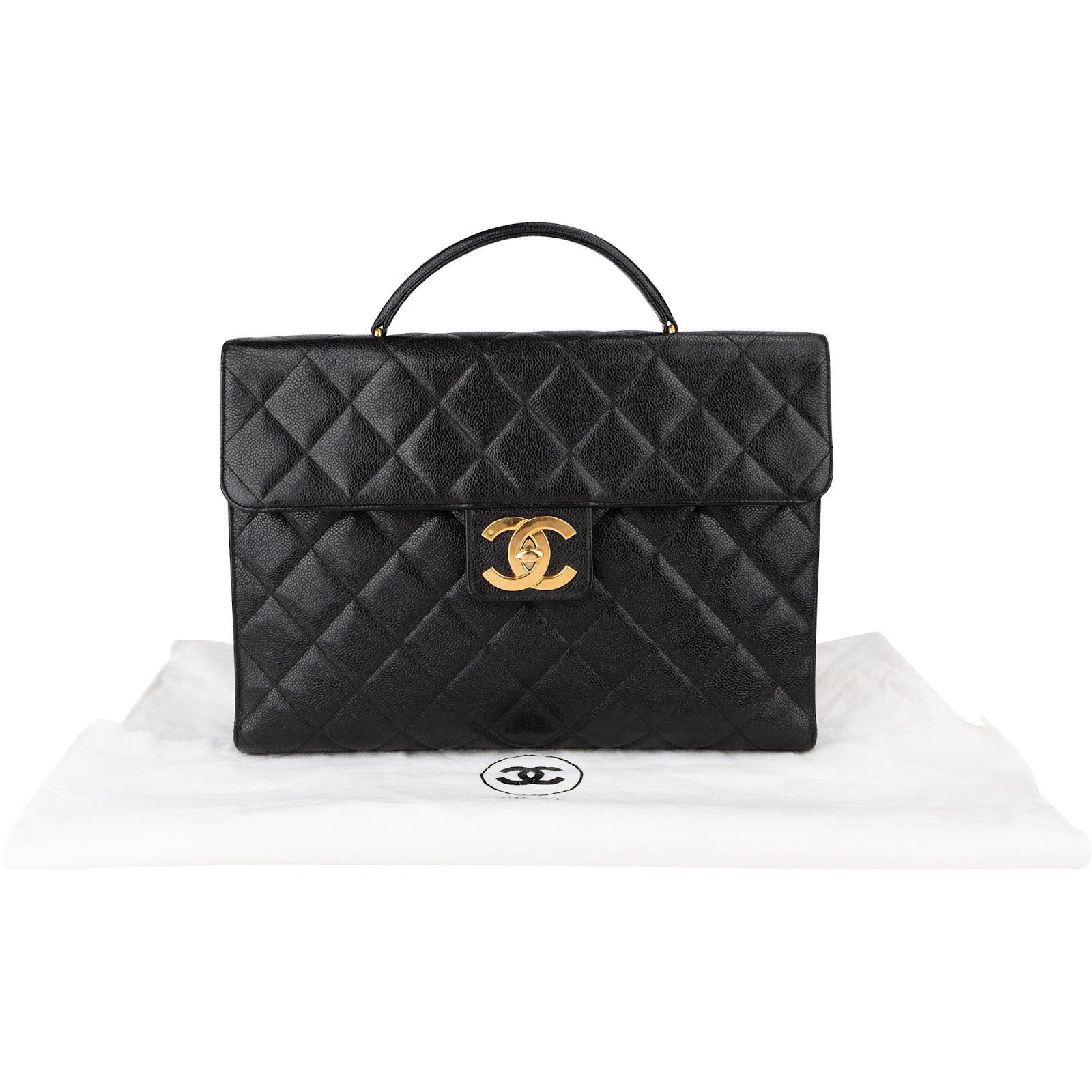 Chanel - Quilted Caviar Leather 24K Briefcase