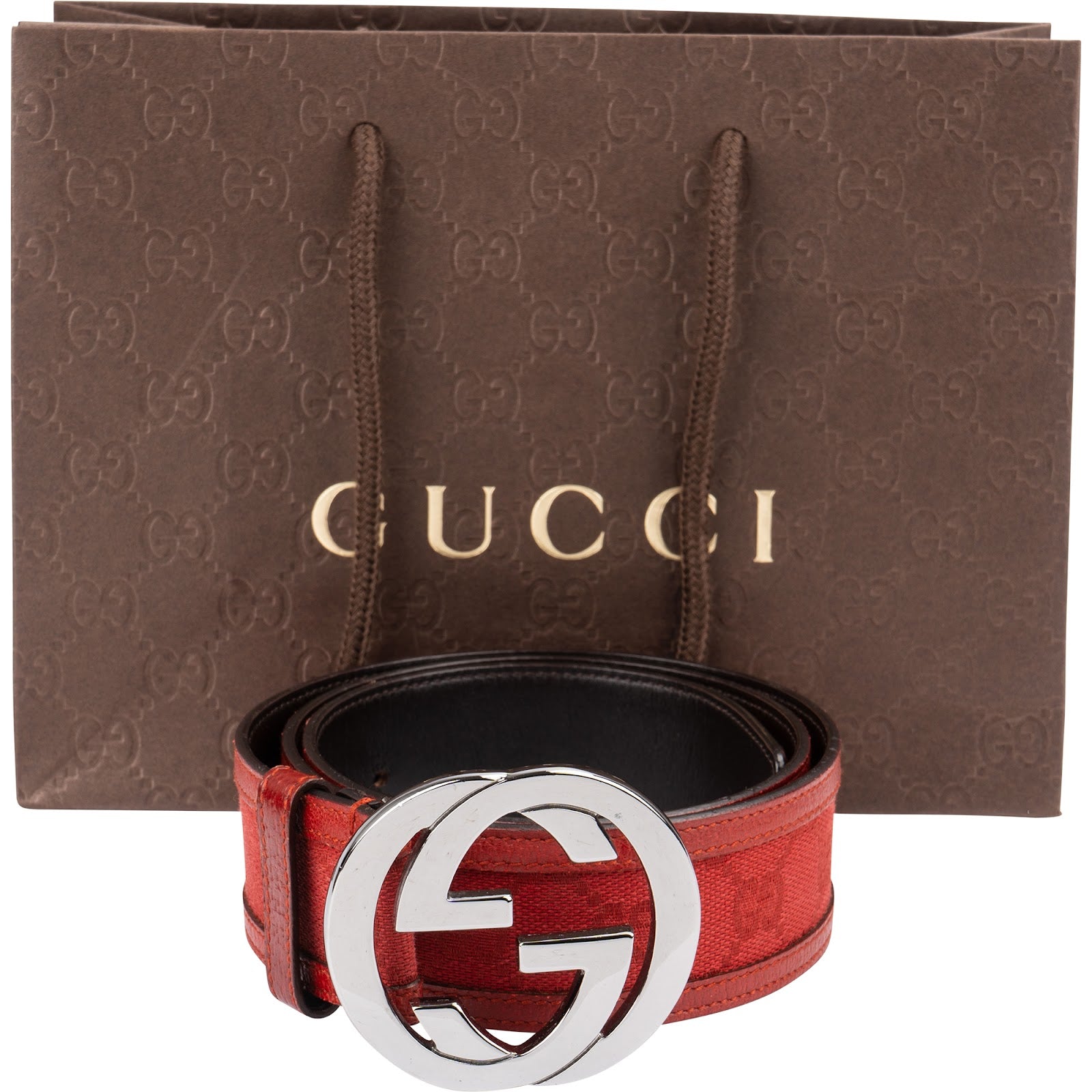 GUCCI - GG Canvas Interlocking G-riem (80 / 32)