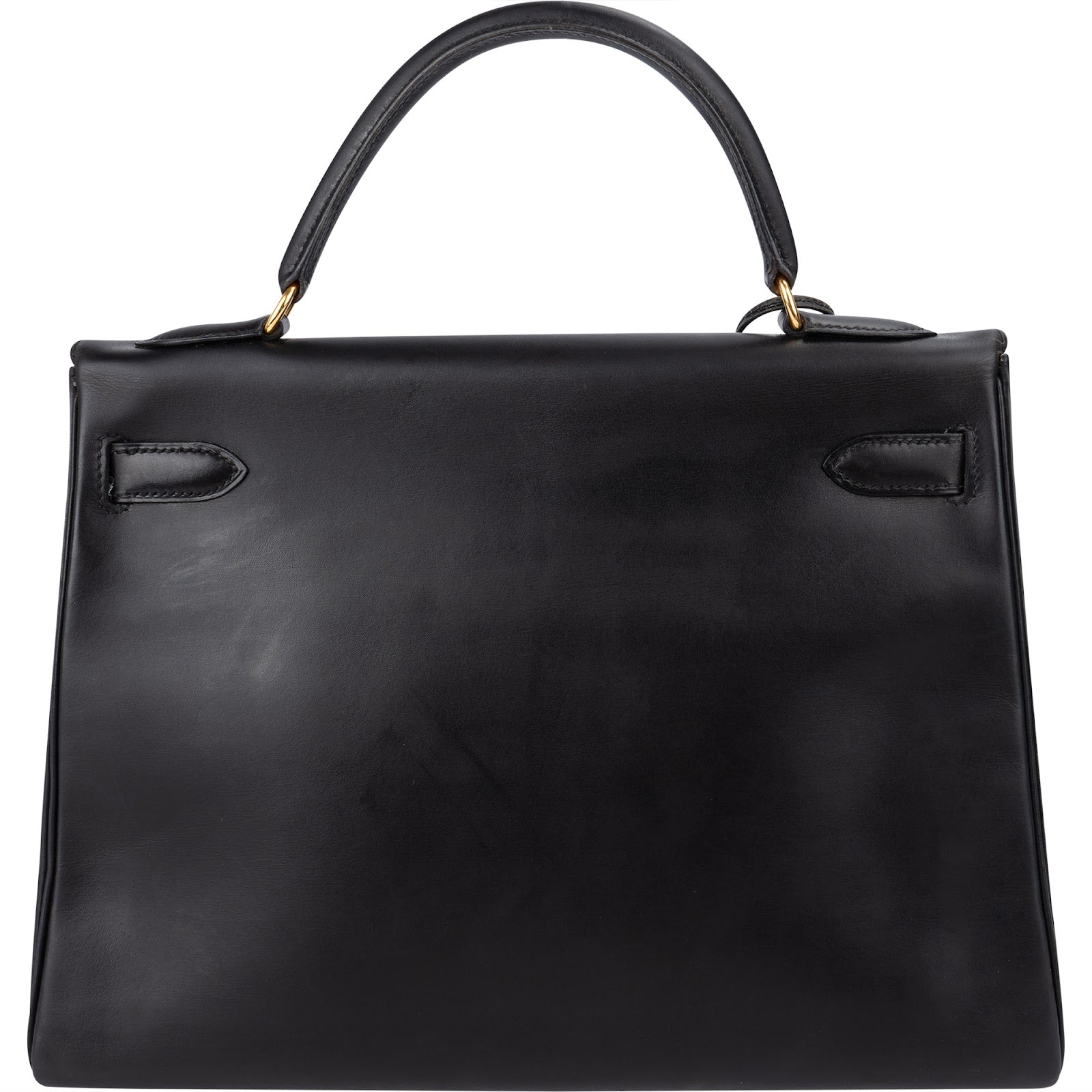 Hermès Noir Box Calf Leather Kelly 32 Handbag