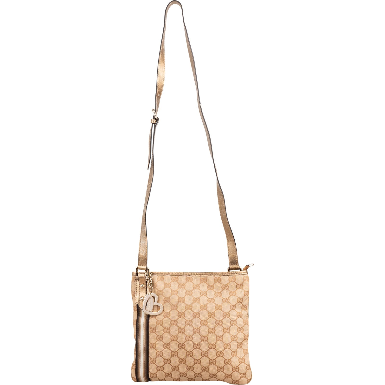 Gucci - Lovely Heart Stripe Crossbody Bag