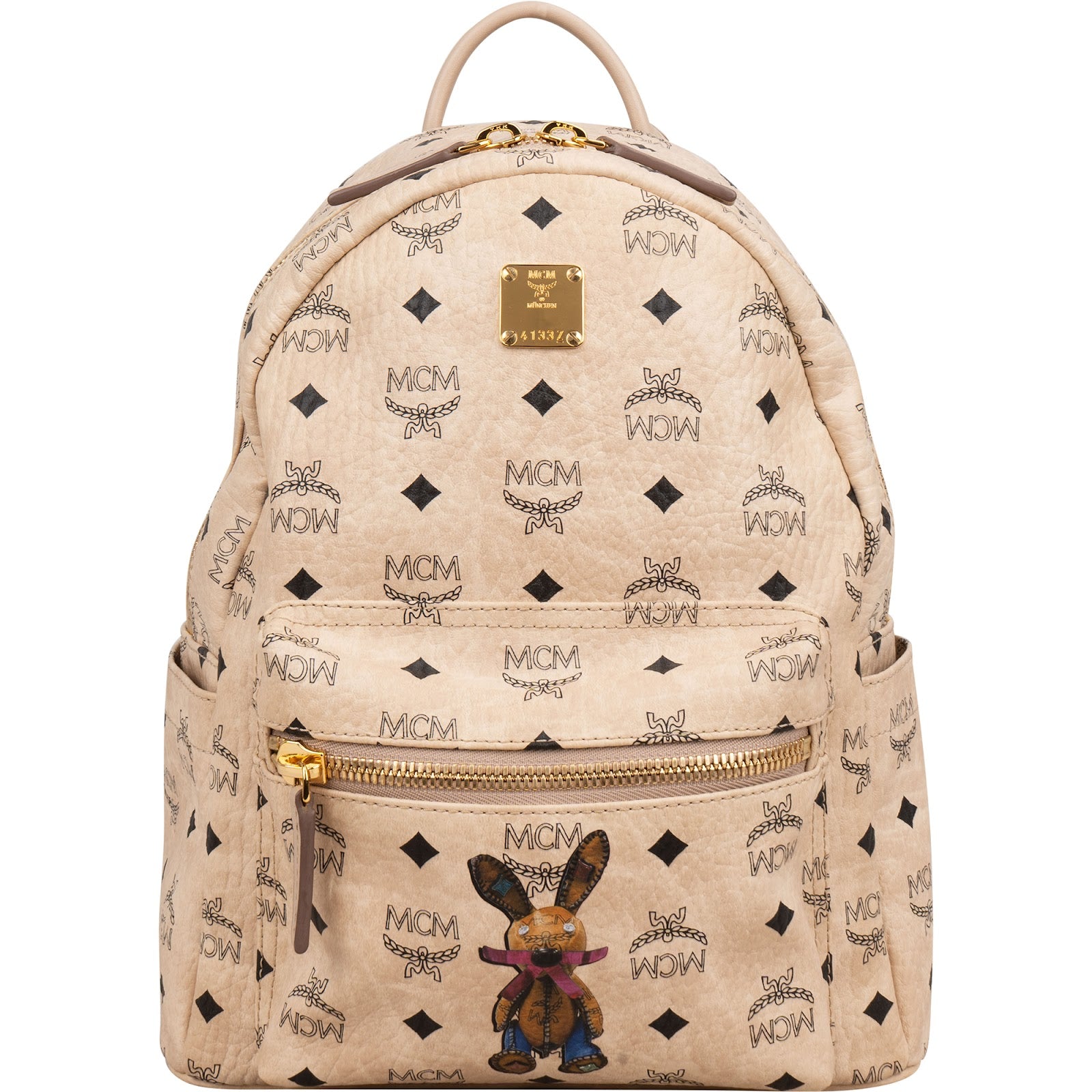 MCM Monogram Visetos Zoo Rabbit Small Stark Backpack